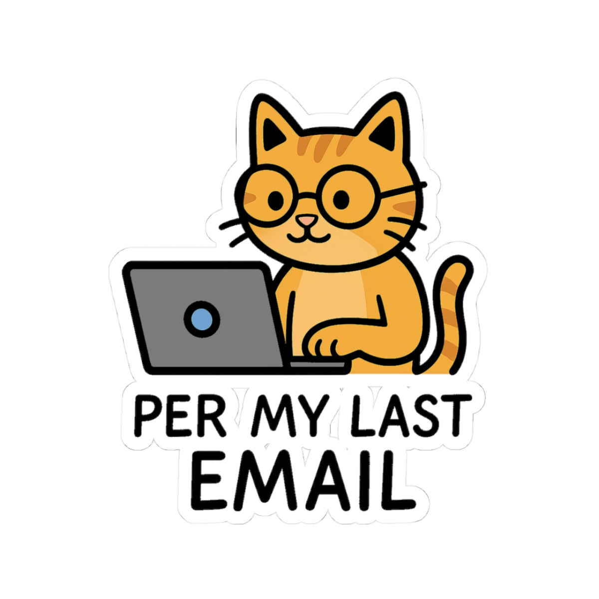 Funny Cat Laptop Stickers, Perfect for Office Humor, Gifts for Cat Lovers, Decorative Vinyl, Planner Accessories, Gift Wrap