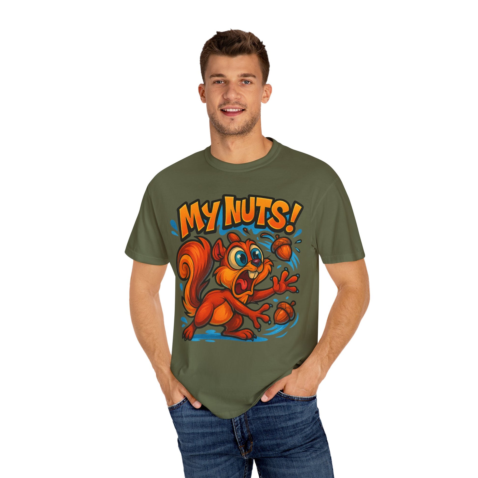 My Nuts! Squirrel Shirt – Funny New School Tattoo Style Tee | Gildan 5000
