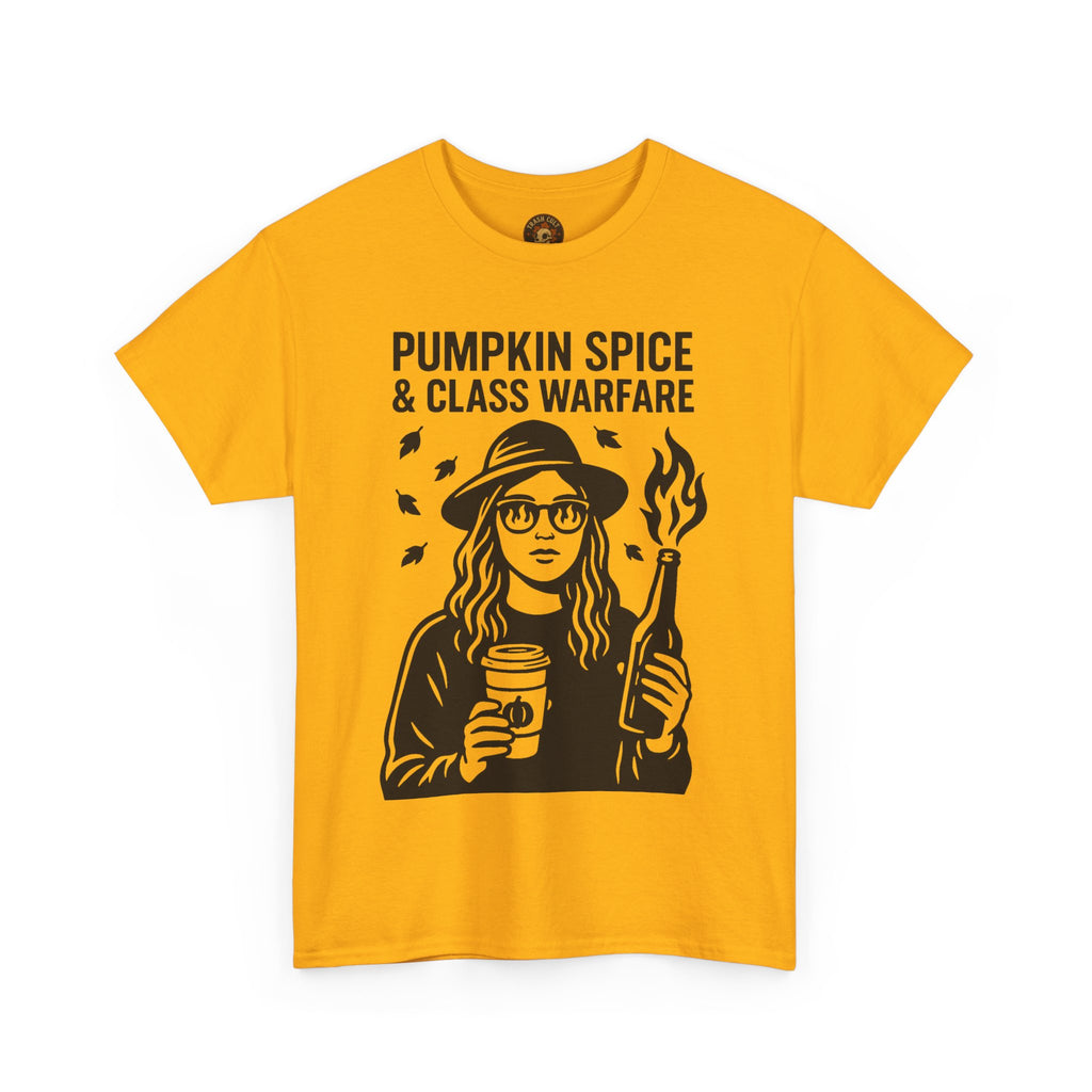 Pumpkin Spice & Class Warfare Shirt – Fall Riot Girl Graphic Tee – Fall of Humanity Collection – Trash Cult Supply Co.