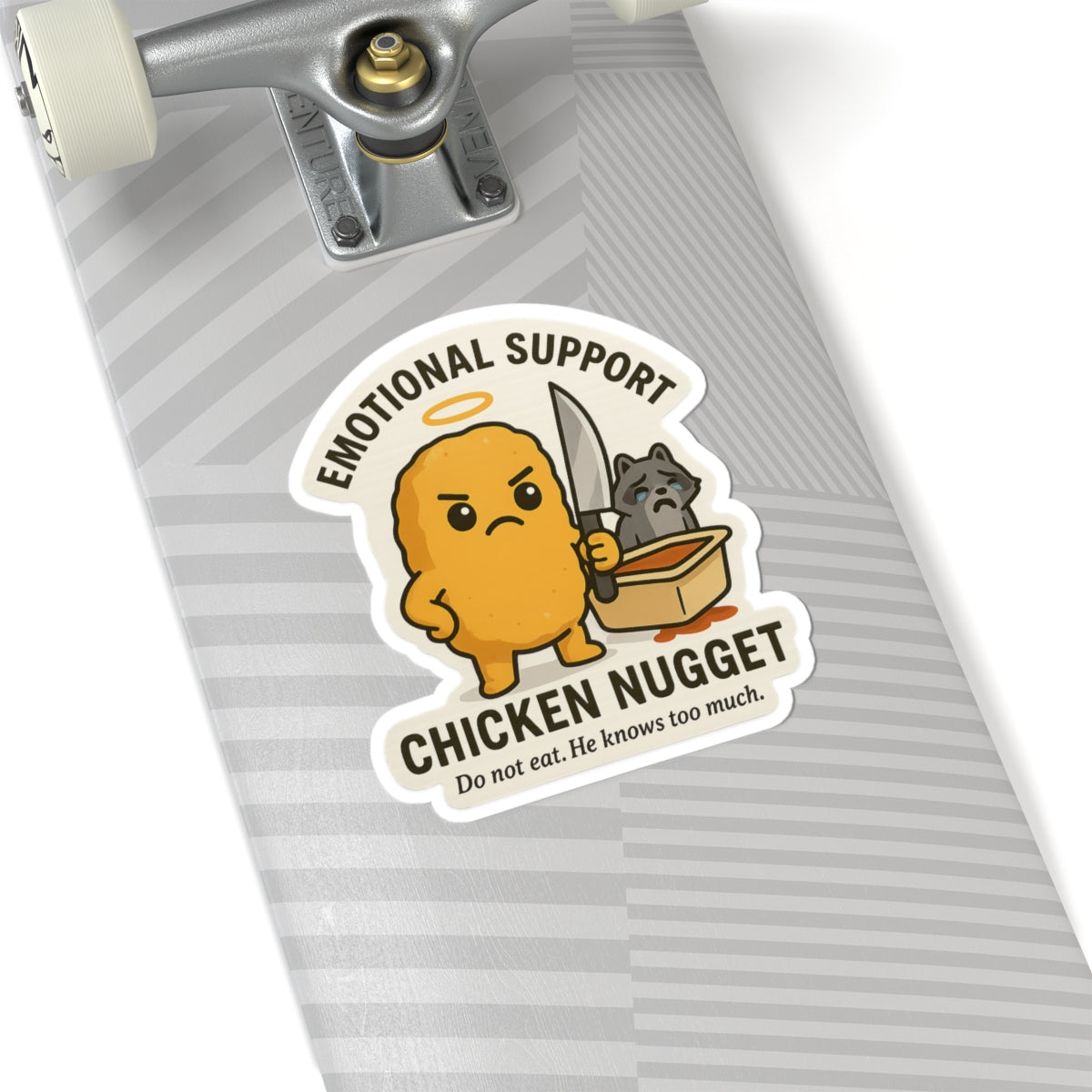 “Emotional Support Chicken Nugget” Sticker – Absurd Comfort Food Chaos