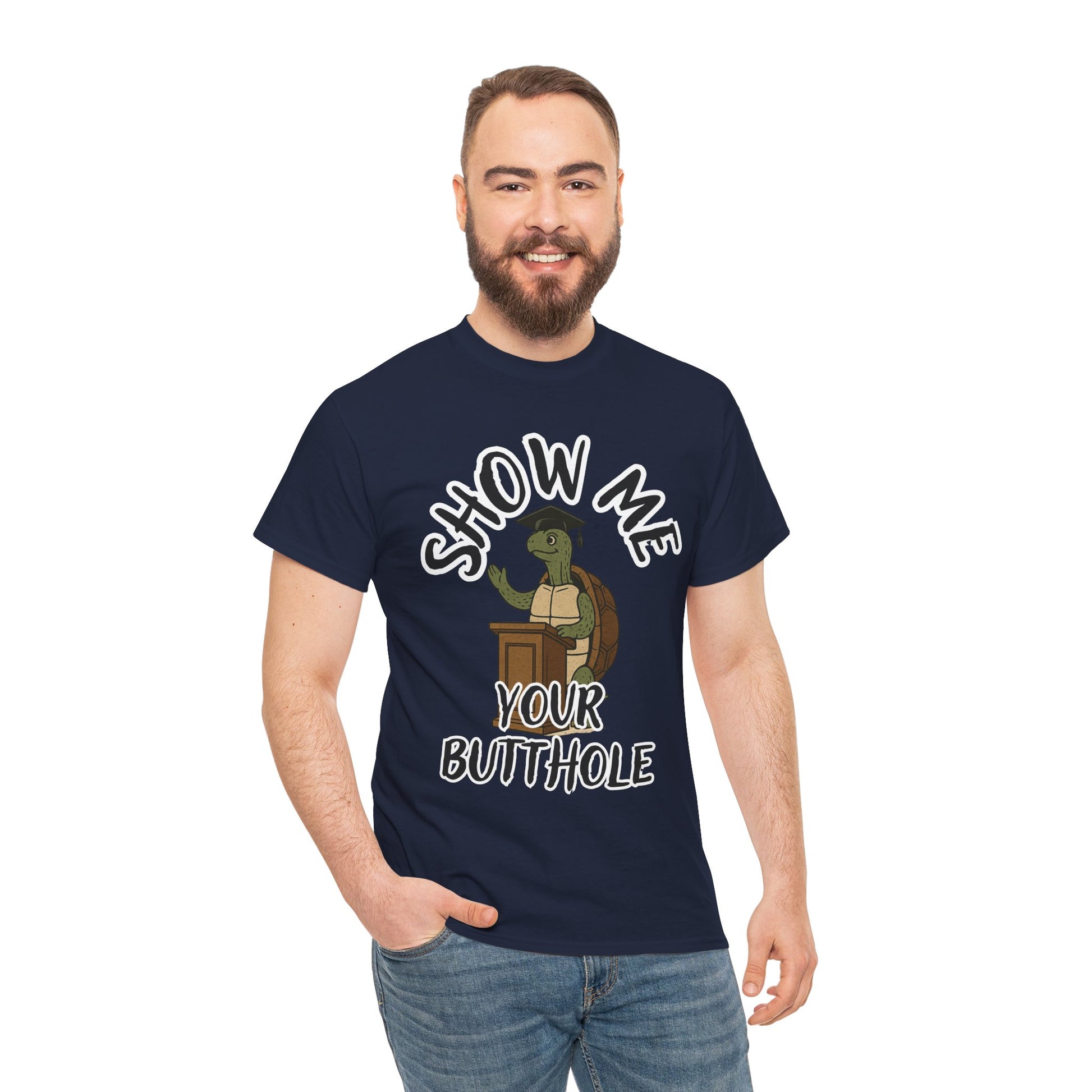 Show Me Your Butthole Turtle Tee – Feral Graduation Speech Shirt