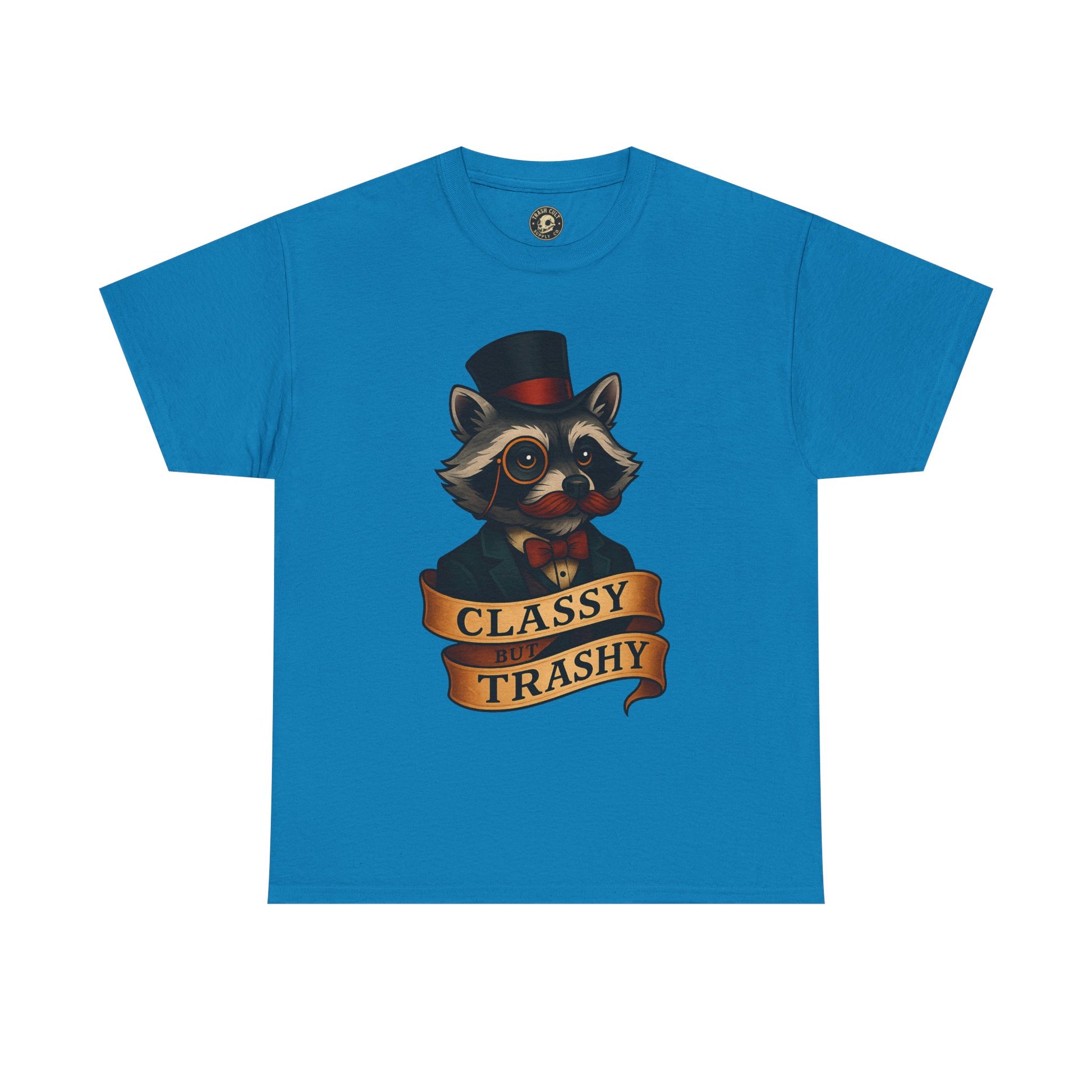Classy Trashy Raccoon Tee, Unisex Heavy Cotton Tee, Funny Animal Shirt, Unique Gift, Casual Wear, Vintage Style T-Shirt
