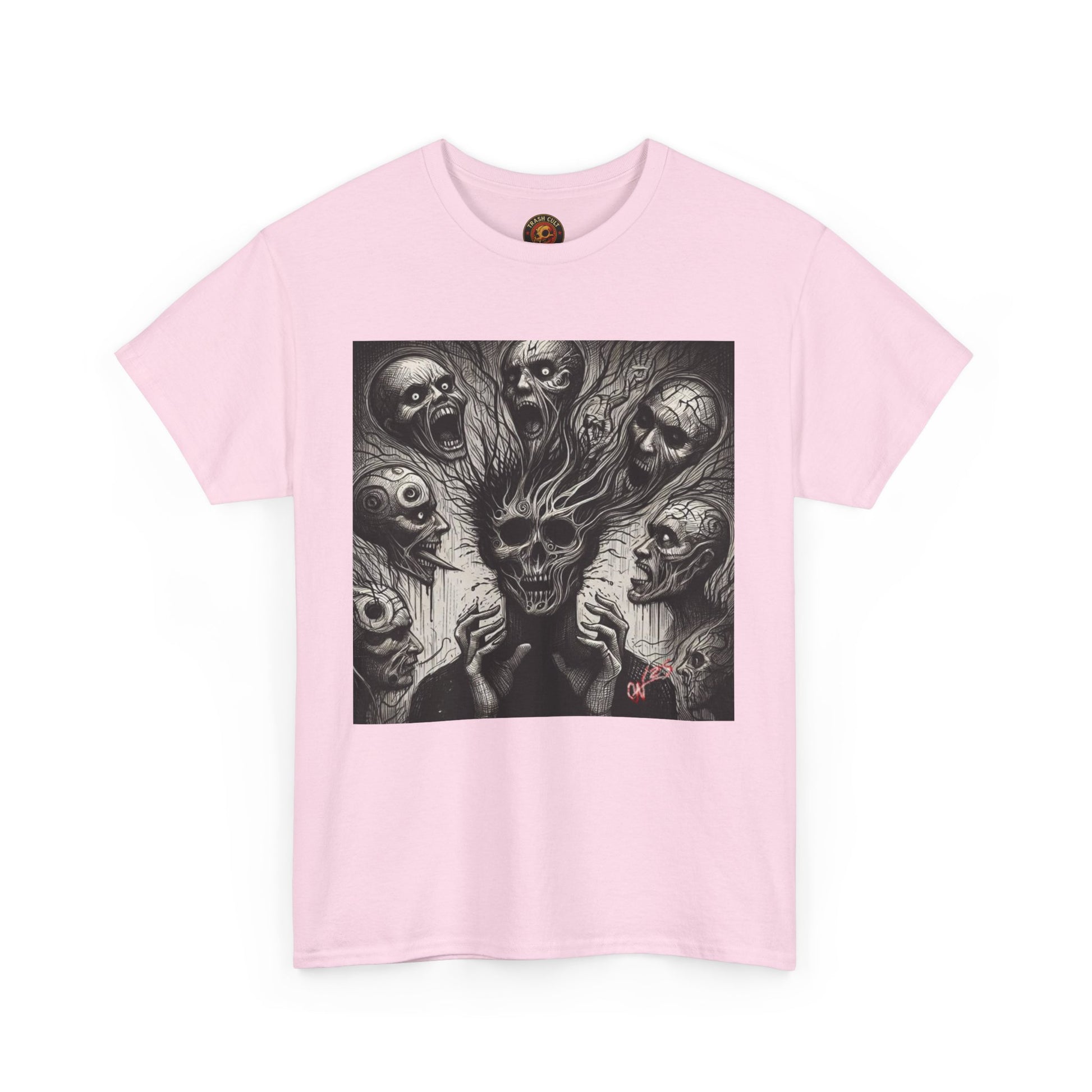 Xian Allen x Trash Cult Shirt – “Voices in the Void” | Horror Skull Scream T-Shirt