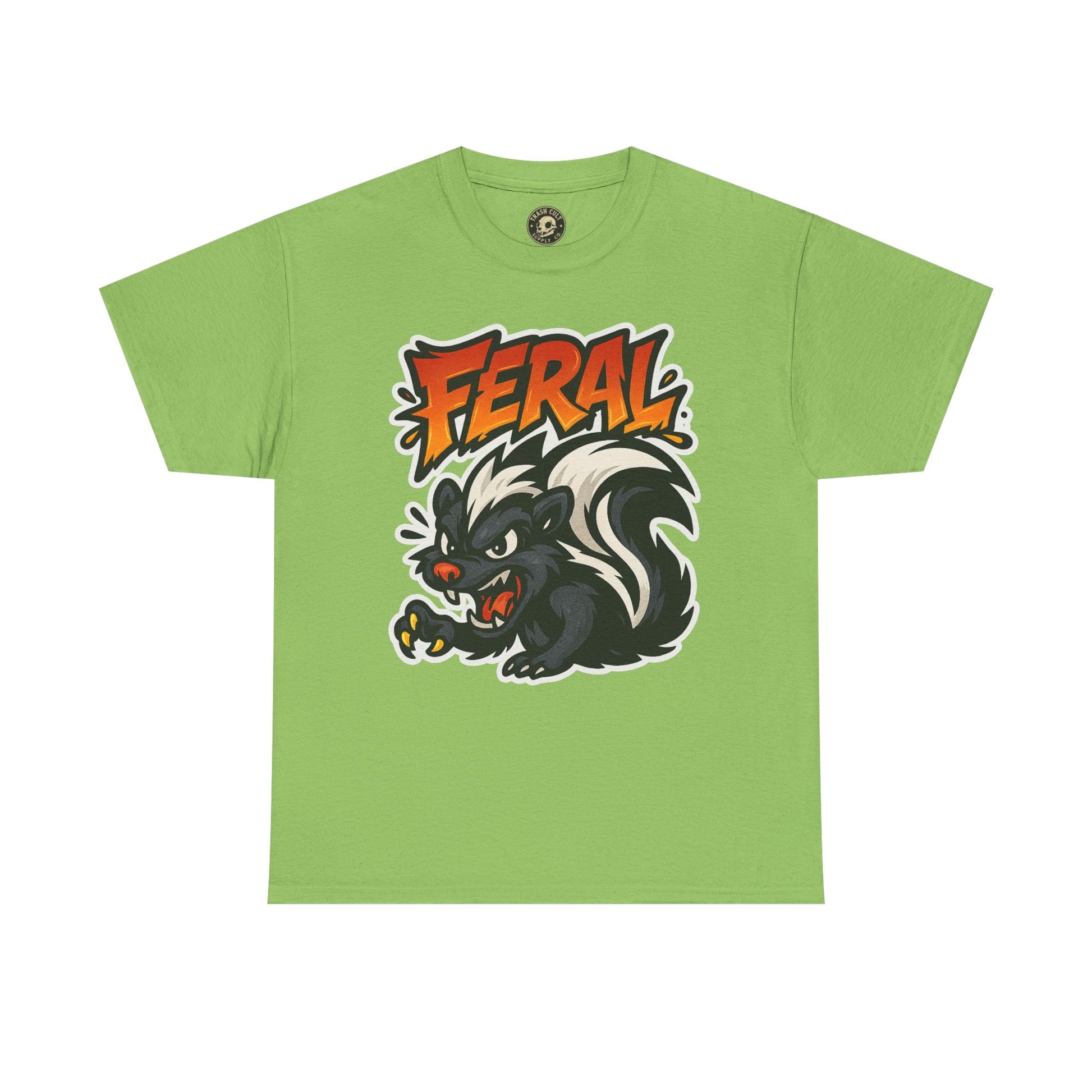 Feral  Skunk Graphic Tee, Cool T-Shirt, Streetwear Style, Unique Gift, Animal Lover Apparel, Fun Casual Wear