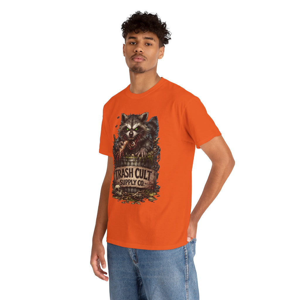 Raccoon 'Trash Cult Supply Co.' Graphic Tee — Vintage Grunge Animal Streetwear