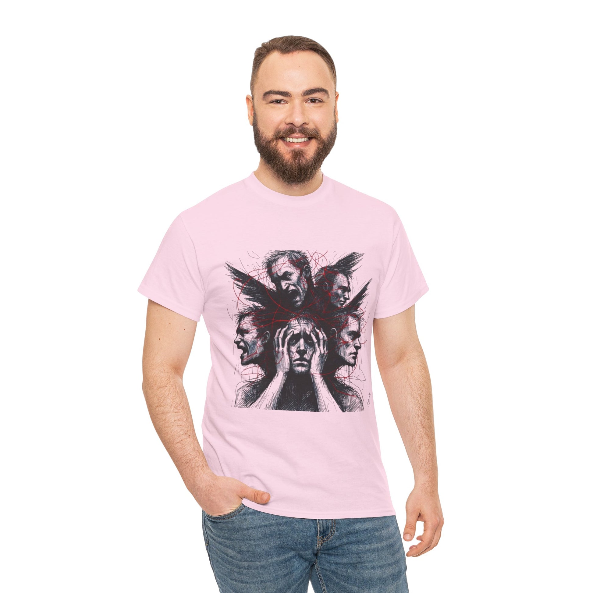 Xian Allen x Trash Cult Shirt – “Loud Inside My Head” | Dark Illustrative Art Tee