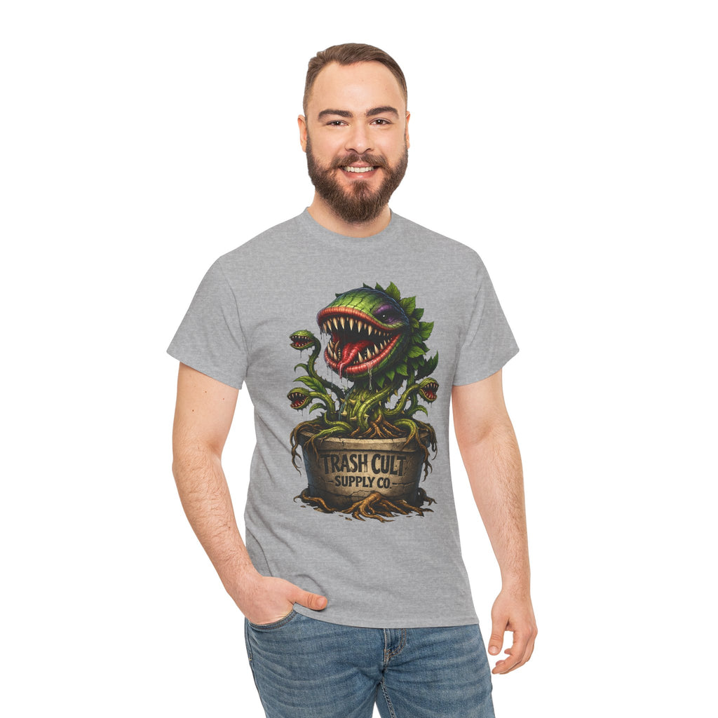 Carnivorous Plant Graphic Tee — "Trash Cult Supply Co." Potted Monster Shirt