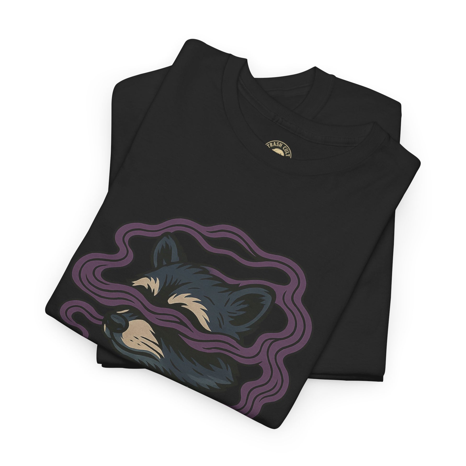 Suited Raccoon Smoke Design – Trash Cult Supply Co | Bold Graffiti Tattoo Tee