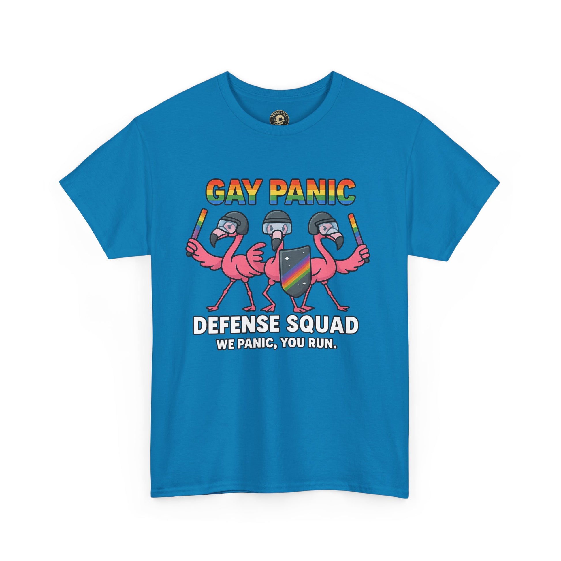 Gay Panic Defense Squad Unisex Heavy Cotton Tee, LGBTQ Pride Tee, Funny Graphic Shirt, Gift for Friends, Summer Fashion