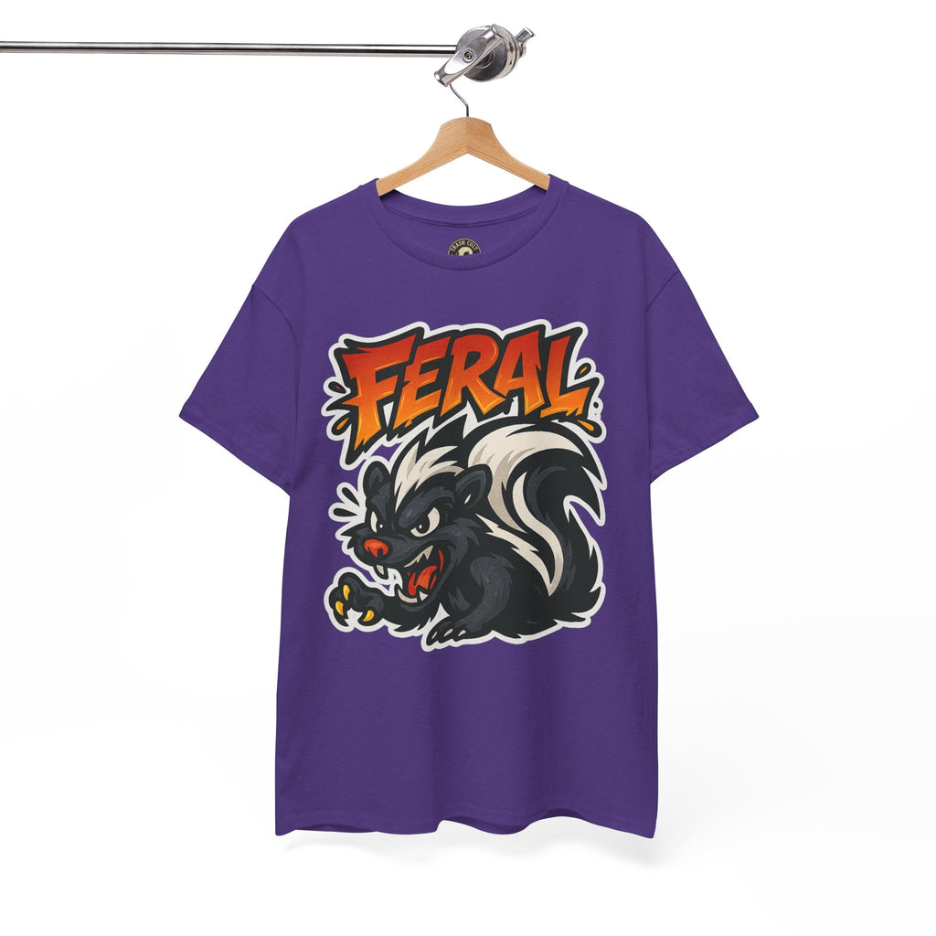 Feral  Skunk Graphic Tee, Cool T-Shirt, Streetwear Style, Unique Gift, Animal Lover Apparel, Fun Casual Wear