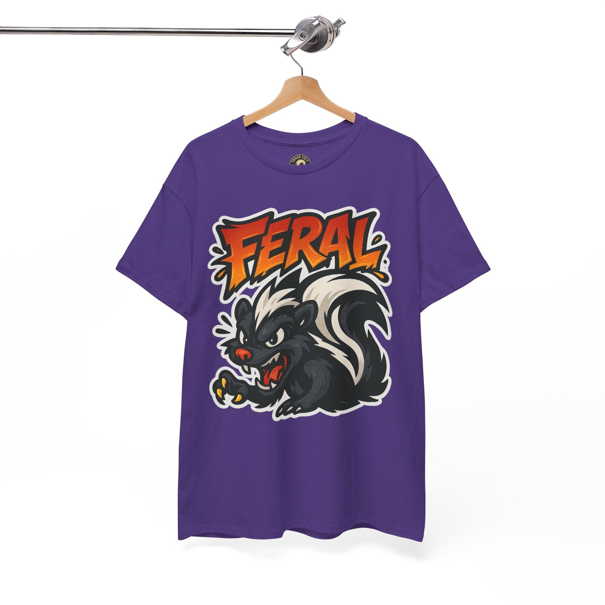 Feral  Skunk Graphic Tee, Cool T-Shirt, Streetwear Style, Unique Gift, Animal Lover Apparel, Fun Casual Wear