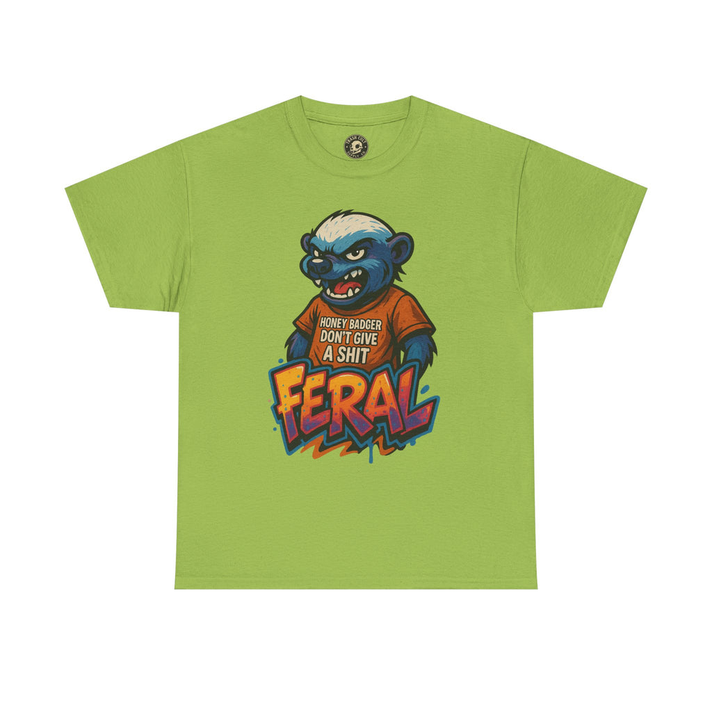 Feral Graphic Tee, Unisex Heavy Cotton T-Shirt for Casual Wear, Gift for Animal Lovers, Unique Streetwear, Funny Graphic Shirt