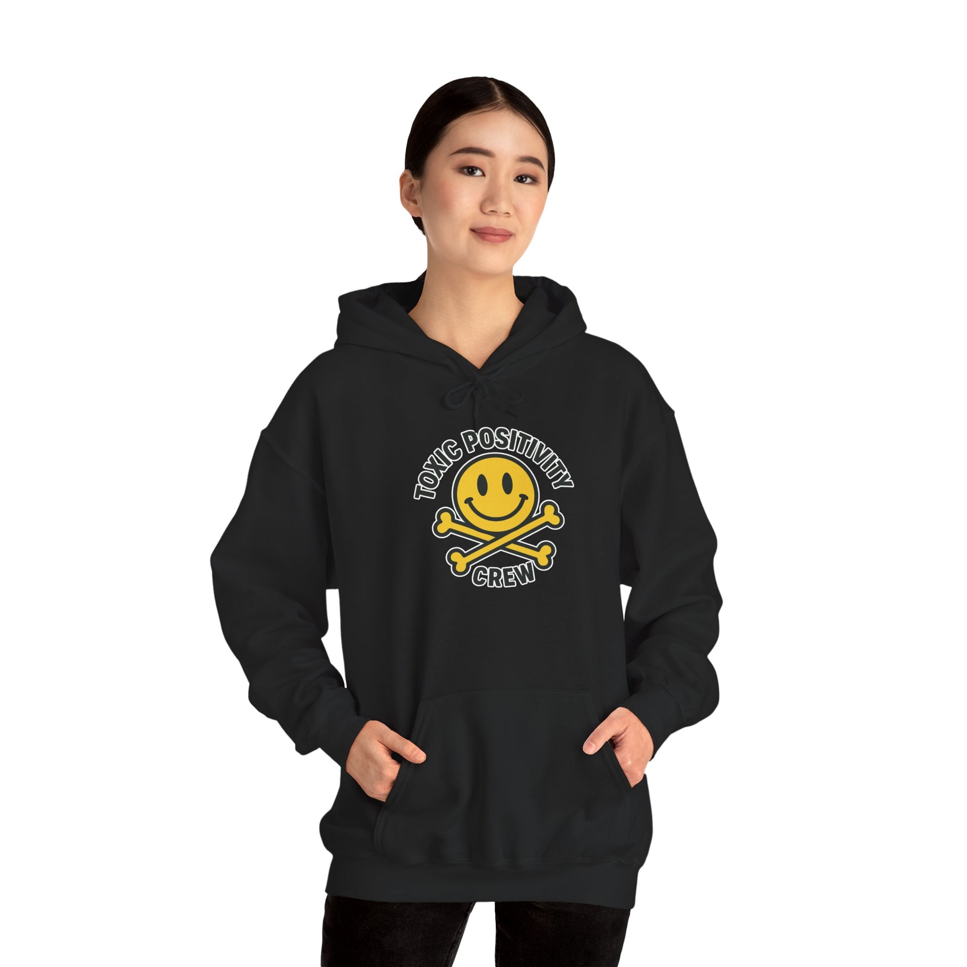 Toxic Positivity Hoodie | Unisex Hooded Sweatshirt | Comfortable Casual Wear, Gift for Friends, Positive Vibes, Streetwear Style
