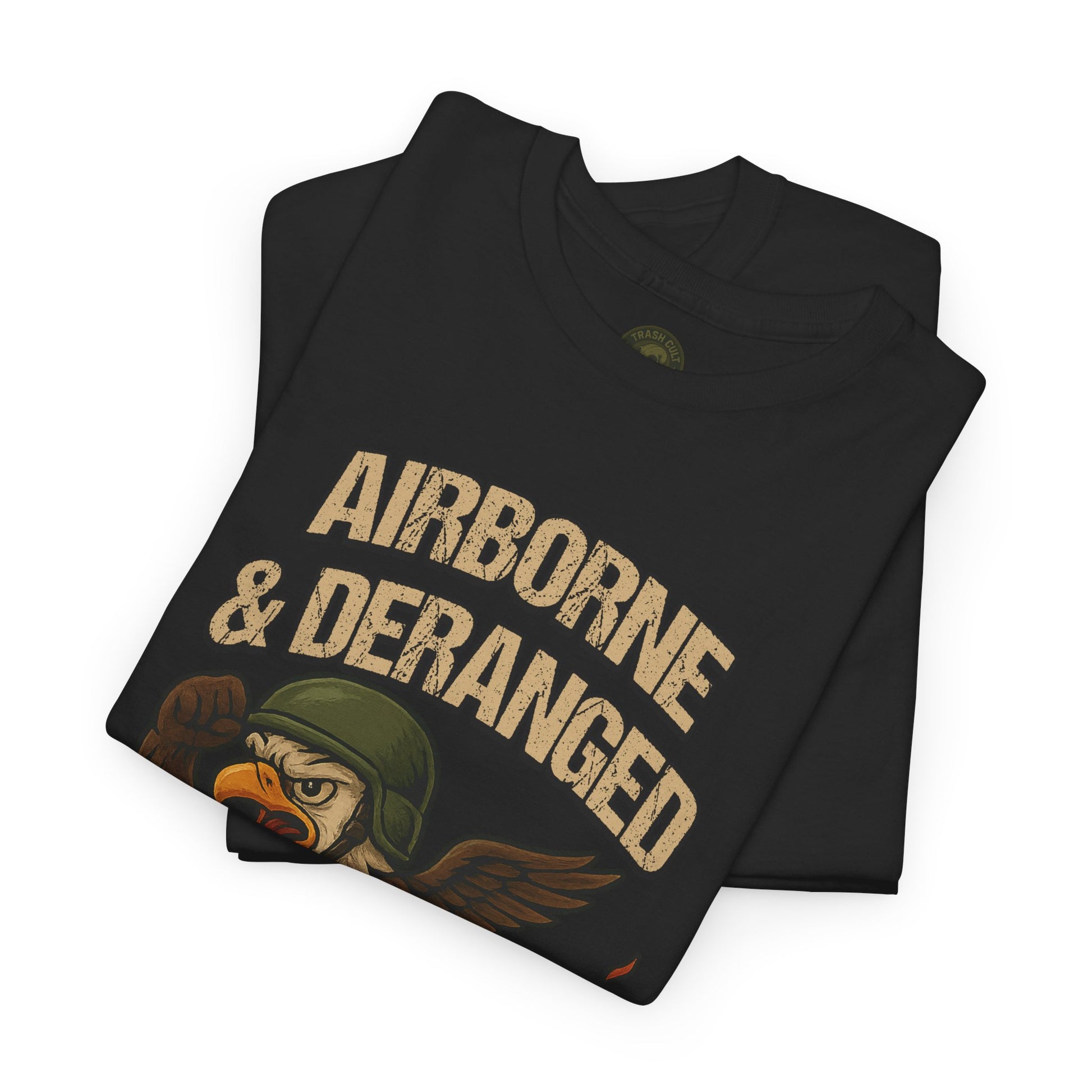 Airborne & Deranged T-Shirt – Trash Cult Supply Co. | Gildan 5000 Heavy Cotton Tee