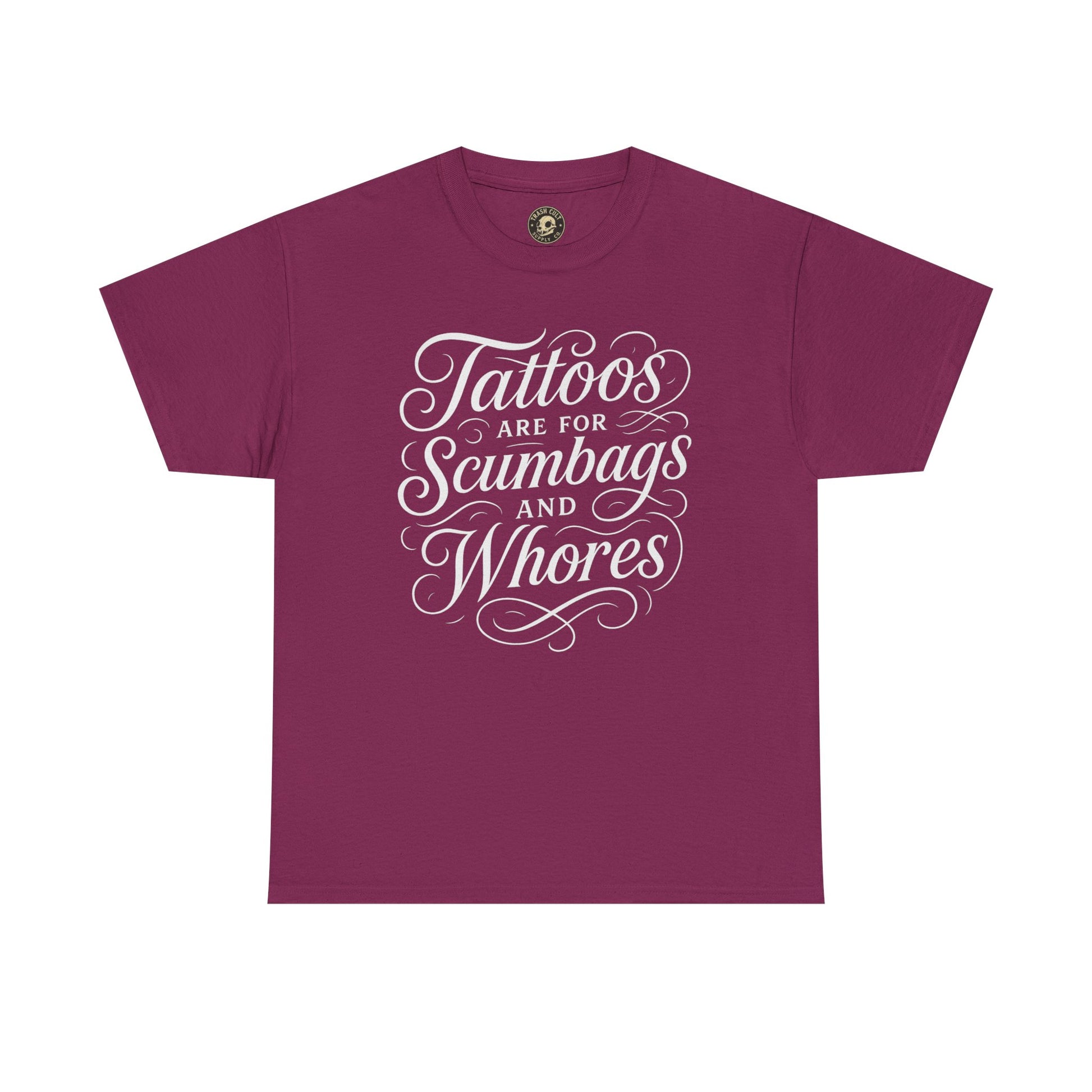 Casual Graphic Tee - "Tattoos Are for Scumbags and Whores" - Edgy Streetwear, Gift for Tattoo Lovers, Fun Unisex Fashion, Unique [...]