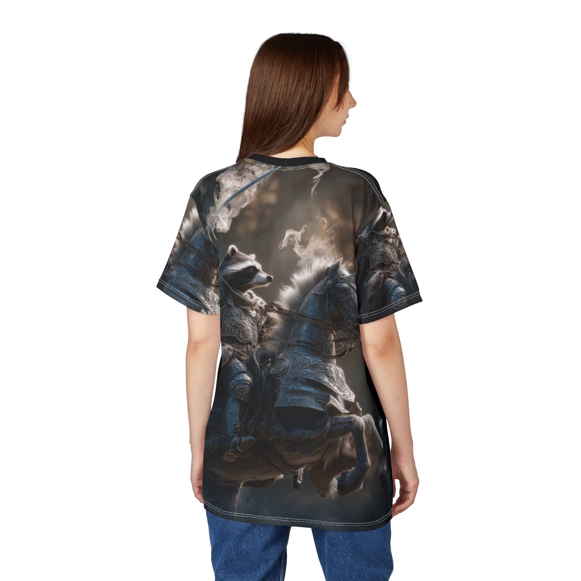 Fantasy Warrior Tee, Unisex Graphic T-Shirt, Animal Knight Apparel, Unique Costume Shirt, Gift for Gamers, Medieval Style Top