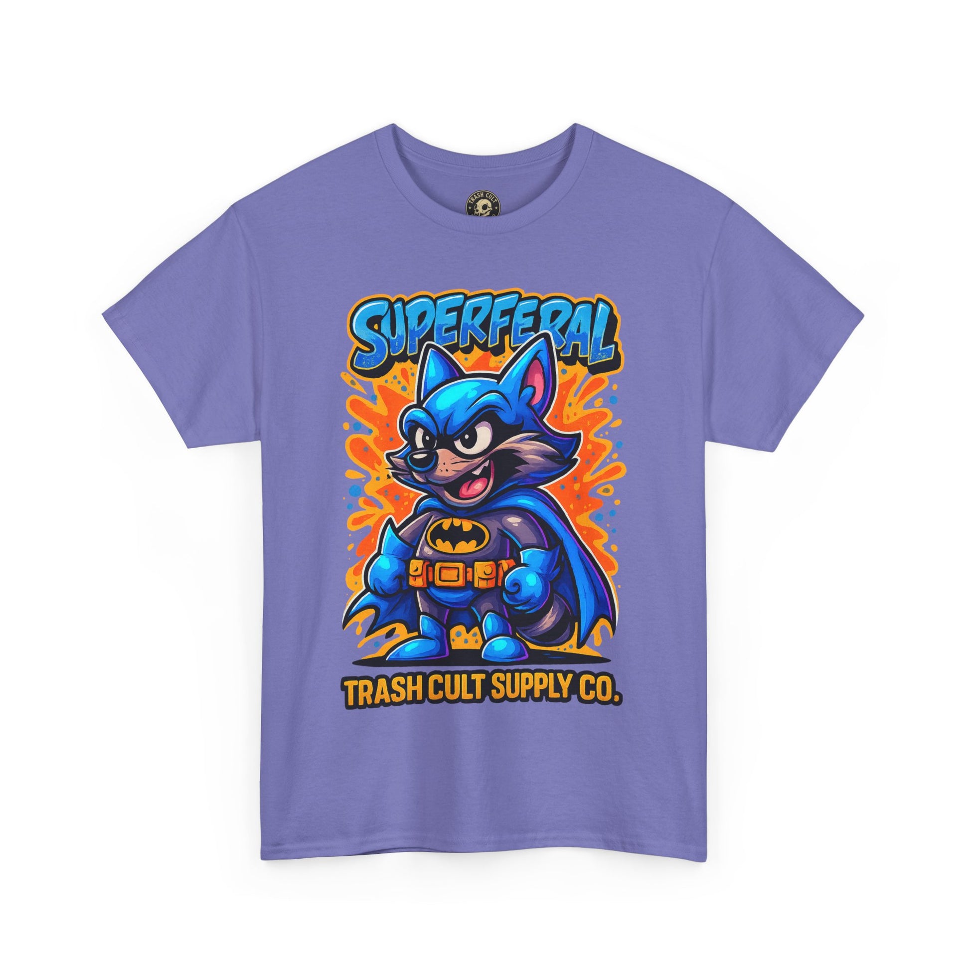 SuperFeral Raccoon Graffiti Shirt – Bold New School Superhero Streetwear | Trash Cult Supply Co