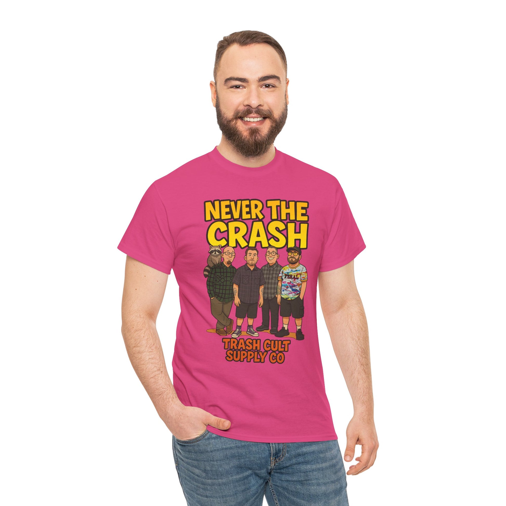 Never The Crash Band Shirt – Bold Graffiti Logo Tee - EXCLUSIVE | Gildan 5000
