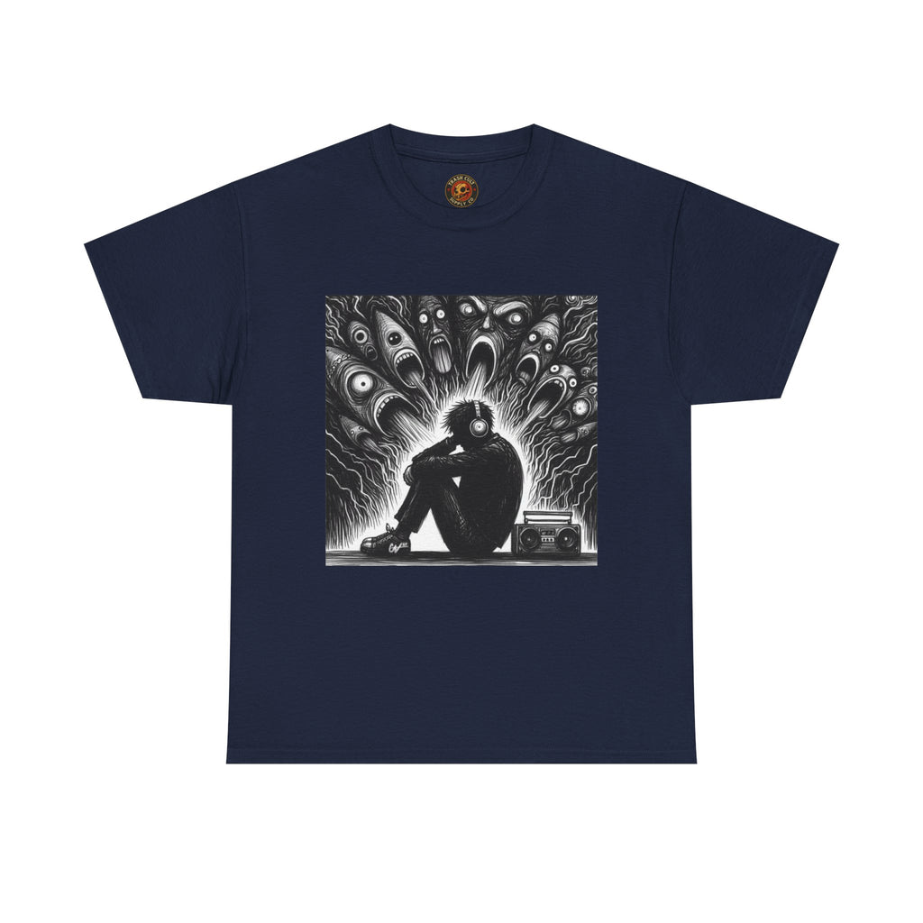 Xian Allen x Trash Cult Shirt – “Turn It Up Louder” | Screaming Chaos Headphones Tee