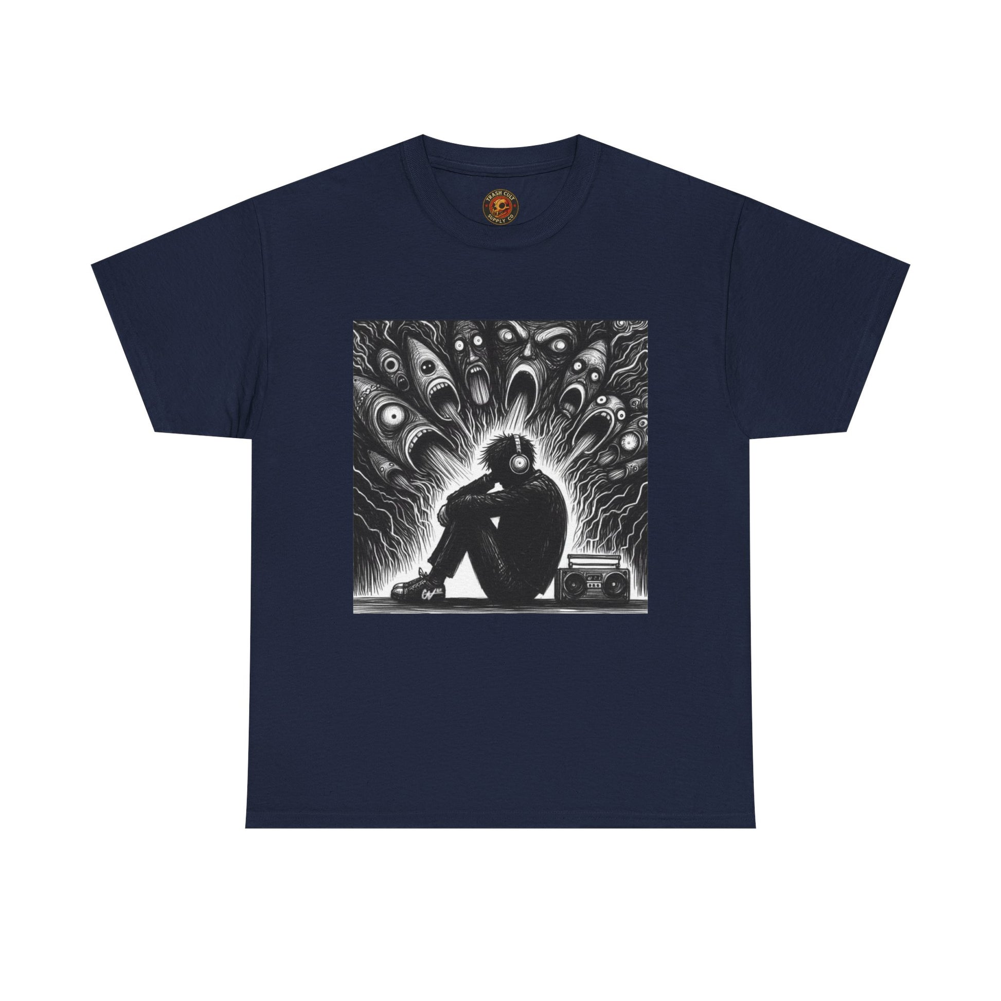 Xian Allen x Trash Cult Shirt – “Turn It Up Louder” | Screaming Chaos Headphones Tee