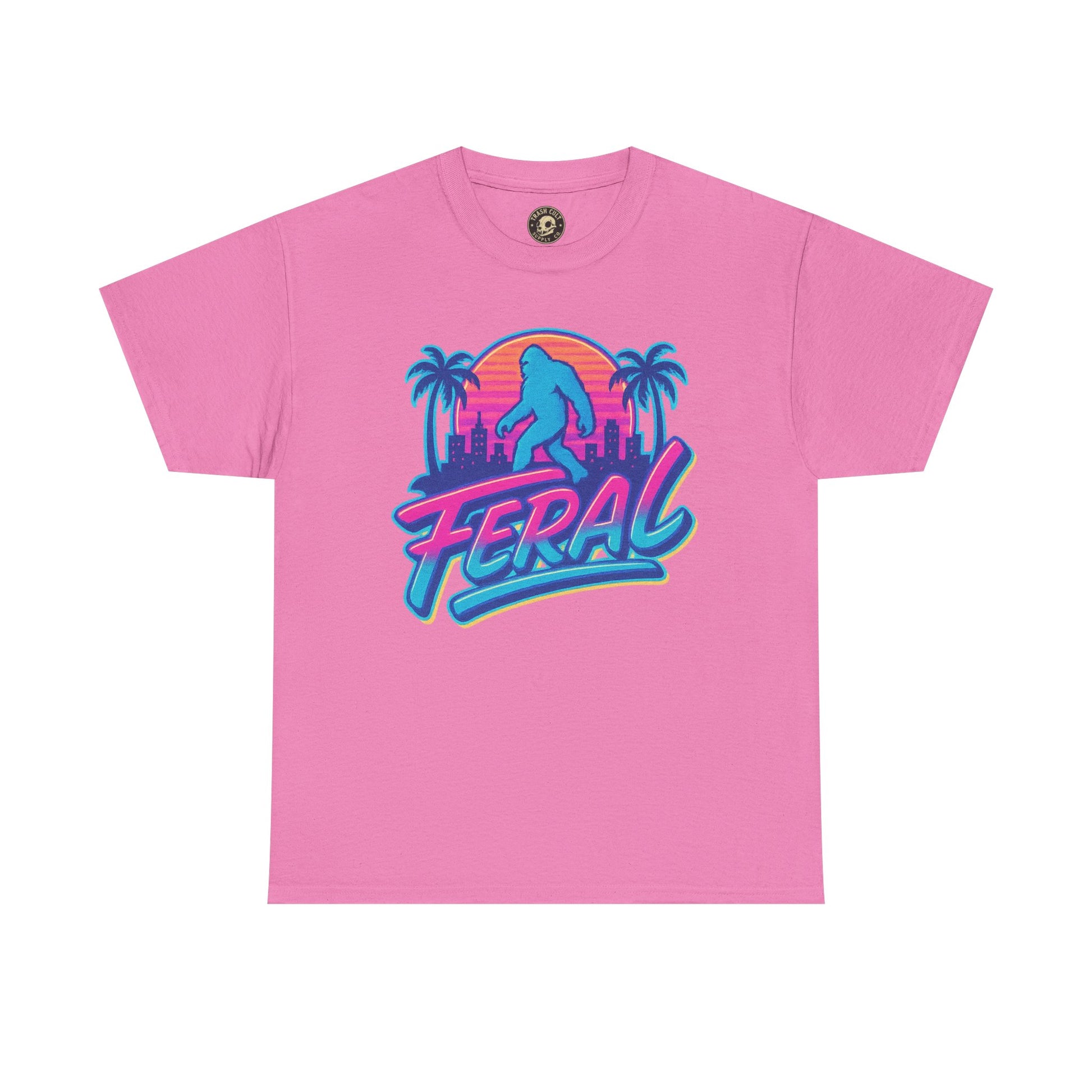 Retro Feral Bigfoot Tee – Tropical Chaos Meets Cryptid Cool