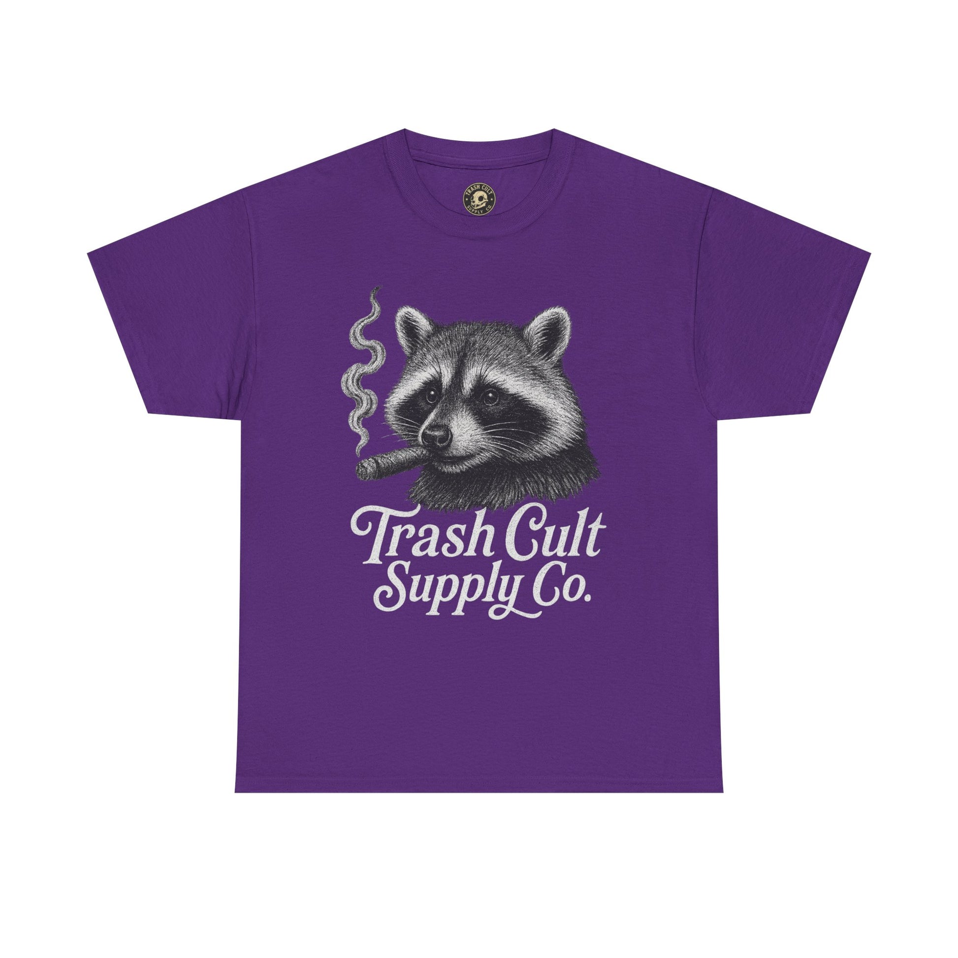 Monochrome Raccoon Cigar Shirt – Trash Cult Supply Co. | Gildan 5000 Tee