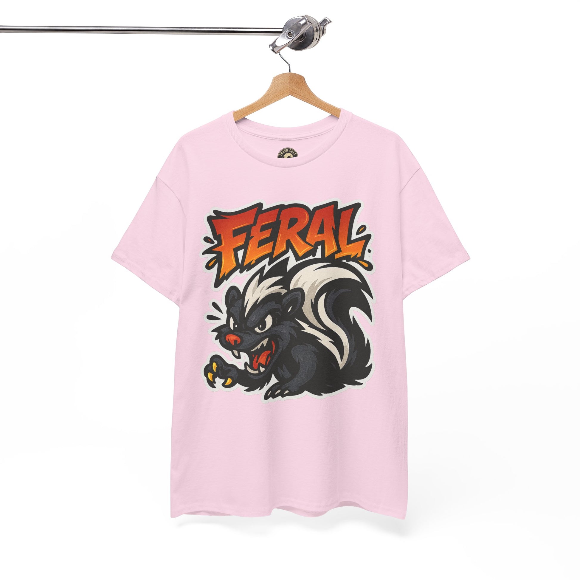 Feral  Skunk Graphic Tee, Cool T-Shirt, Streetwear Style, Unique Gift, Animal Lover Apparel, Fun Casual Wear