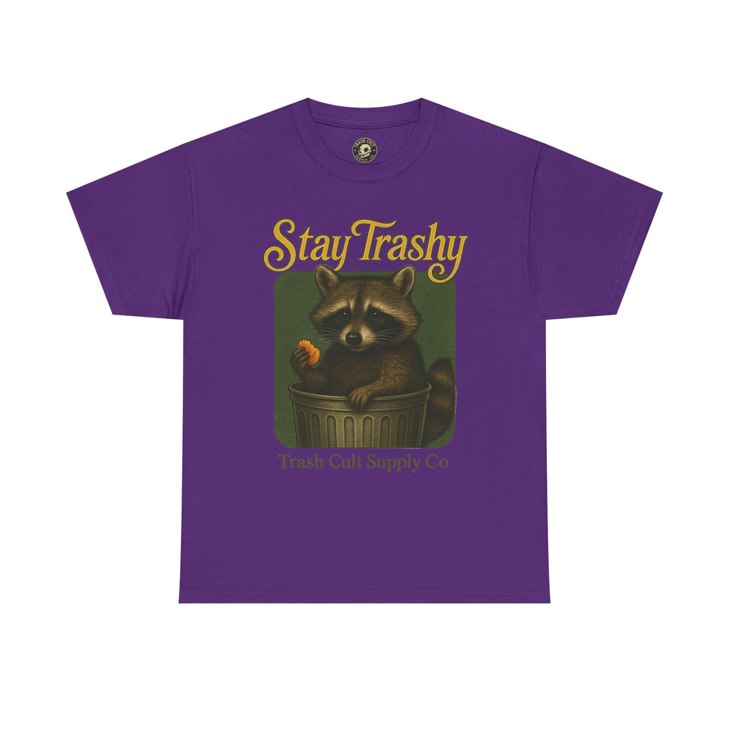 Stay Trashy Raccoon T-Shirt – Vintage-Style Cute Trash Panda | Trash Cult Supply Co | Gildan 5000