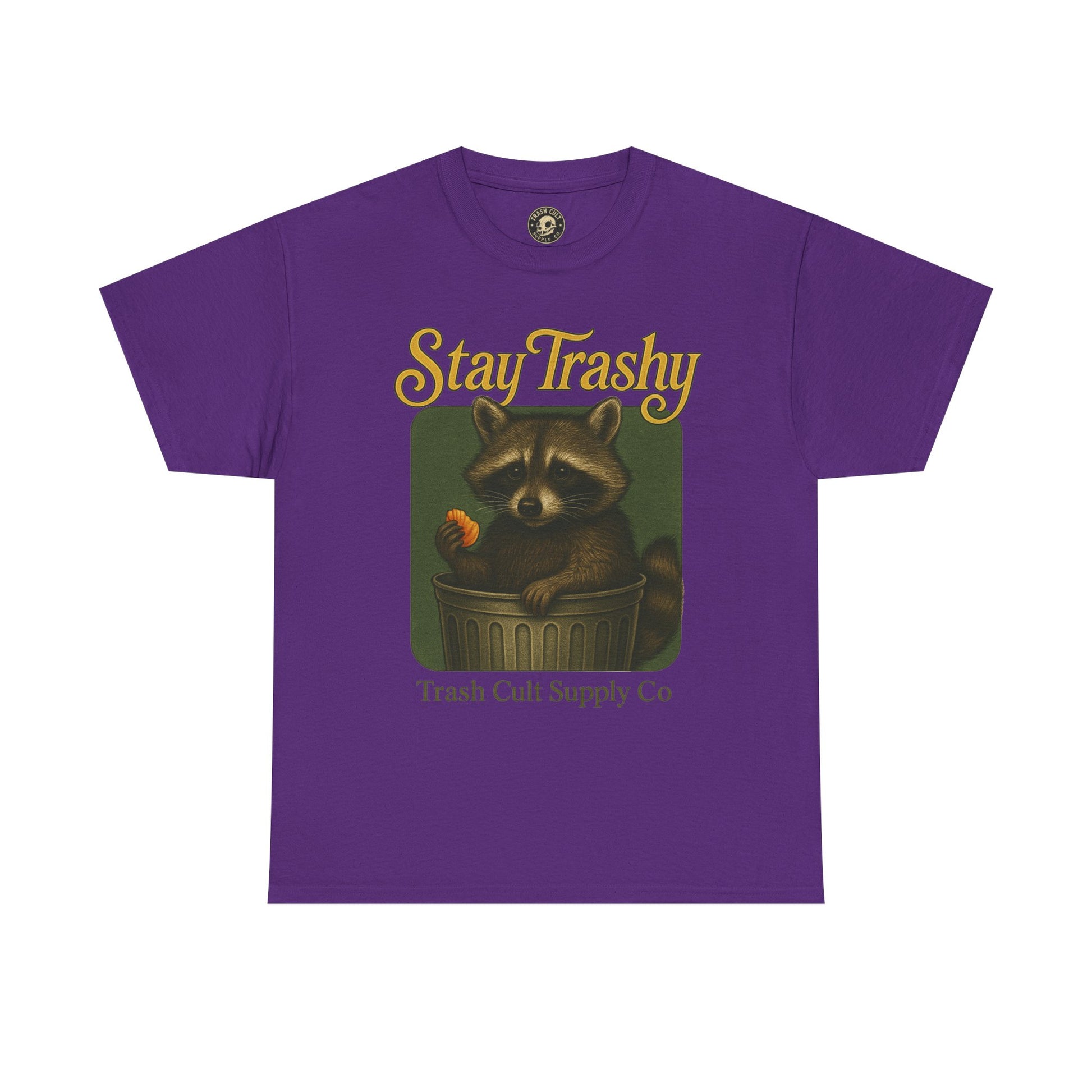 Stay Trashy Raccoon T-Shirt – Vintage-Style Cute Trash Panda | Trash Cult Supply Co | Gildan 5000