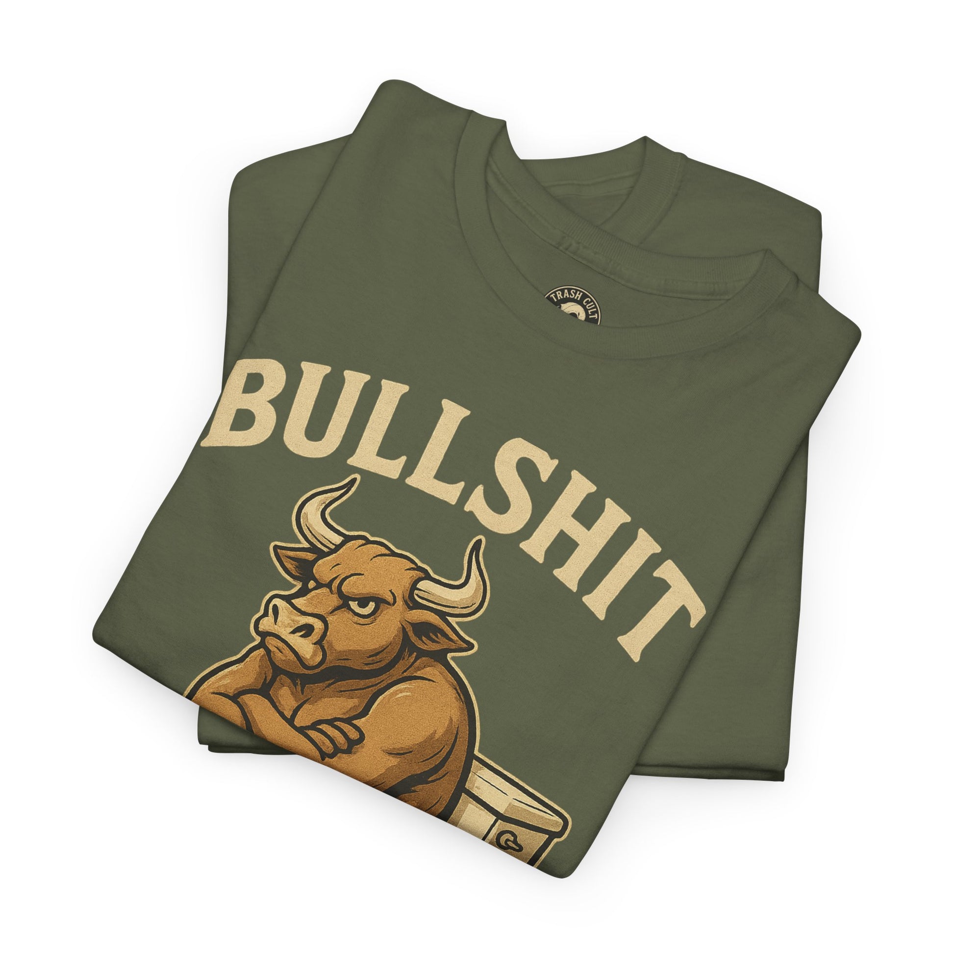 “BULLSHIT” Angry Bull Toilet Tee – Trash Cult Supply Co. | Gildan 5000 T-Shirt