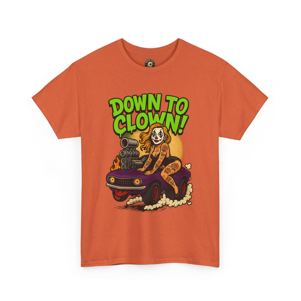 Unisex Graphic Tee | Down to Clown T-Shirt, Fun Statement Shirt, Casual Wear, Gift for Friends, Festivals, Halloween