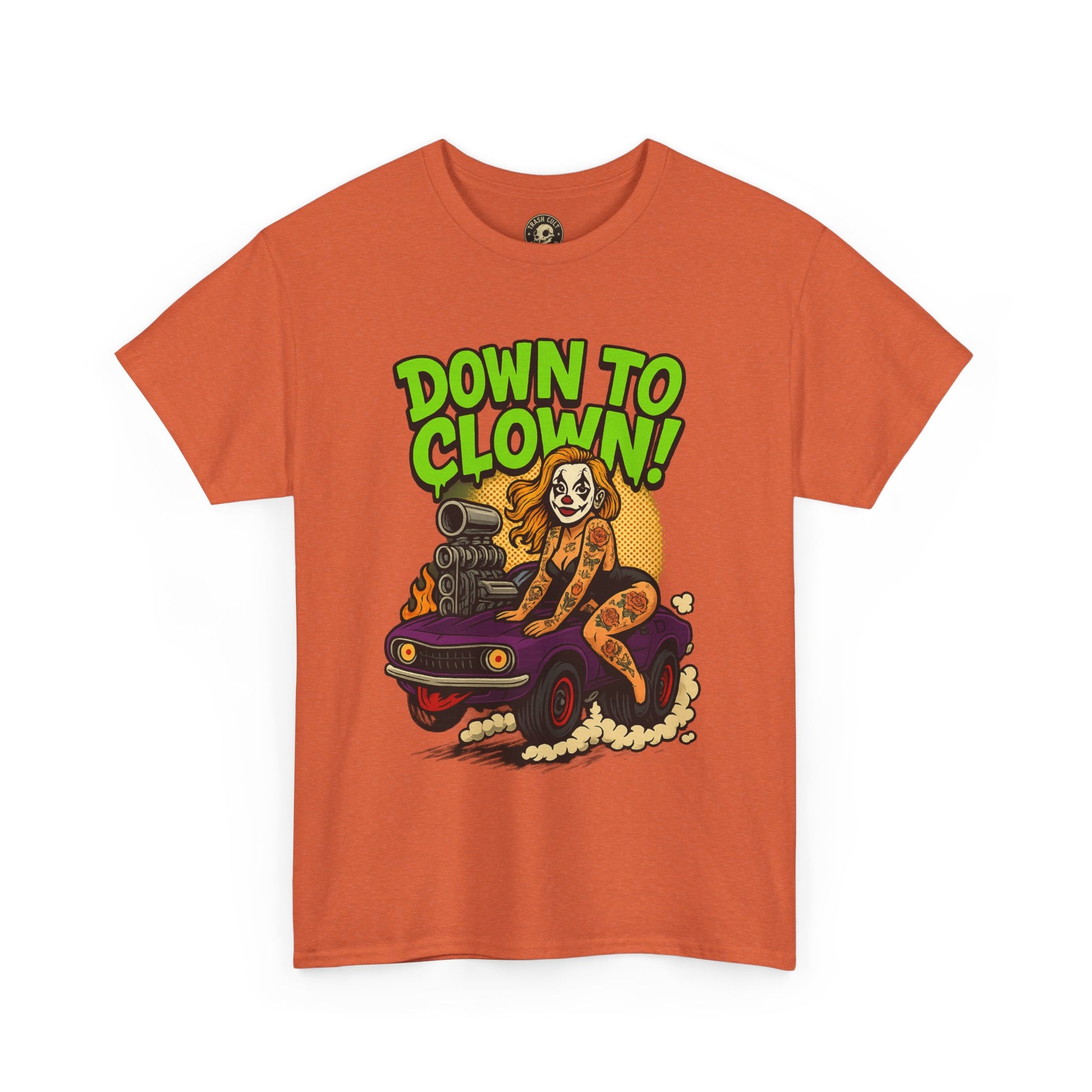 Unisex Graphic Tee | Down to Clown T-Shirt, Fun Statement Shirt, Casual Wear, Gift for Friends, Festivals, Halloween
