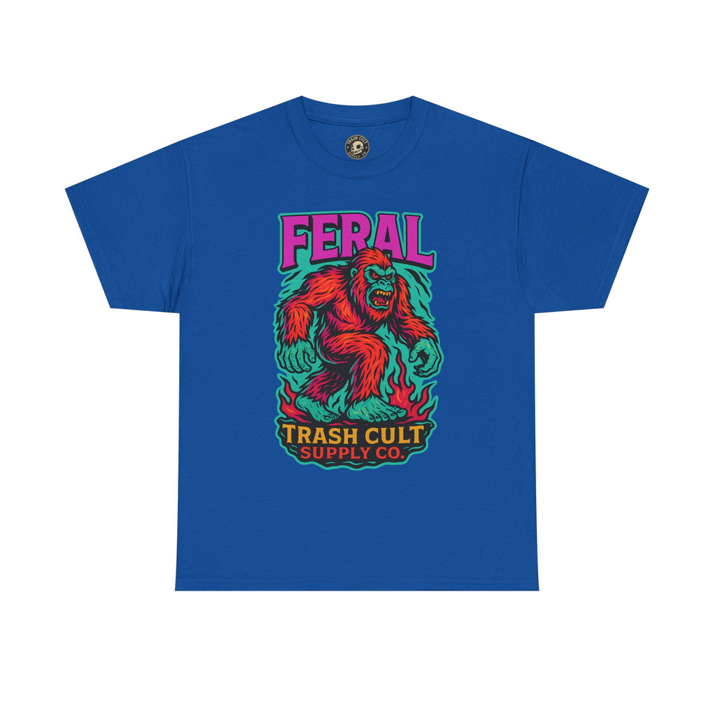 FERAL Bigfoot Shirt – Trashcore Bold Colors | Trash Cult Supply Co | Gildan 5000 Tee