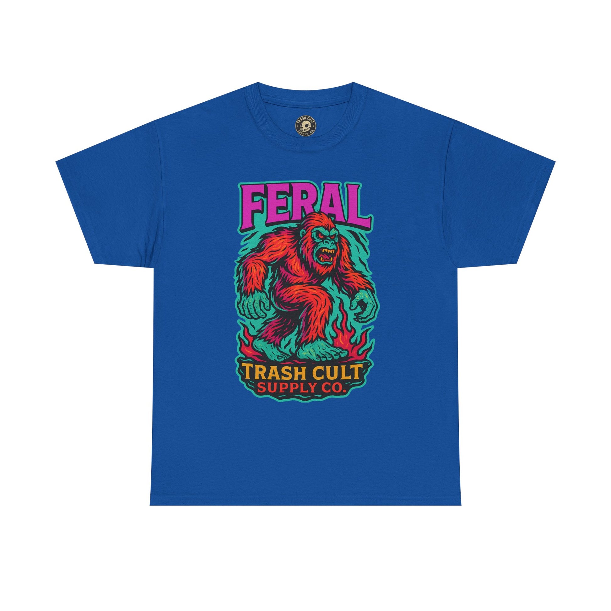 FERAL Bigfoot Shirt – Trashcore Bold Colors | Trash Cult Supply Co | Gildan 5000 Tee