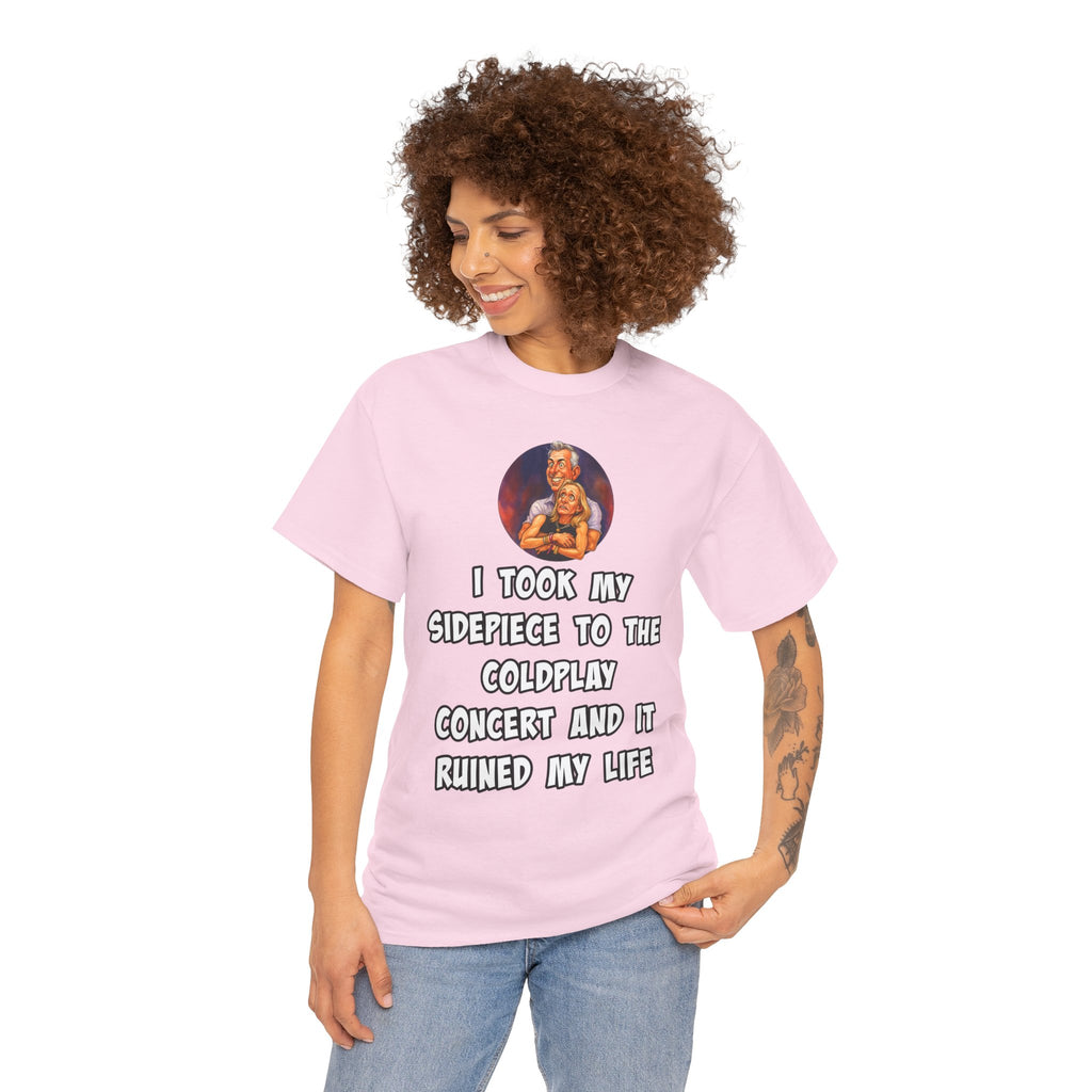 Funny CEO Concert Shirt – “I Took My Sidepiece to the Coldplay Concert” Meme Tee – Gildan 5000