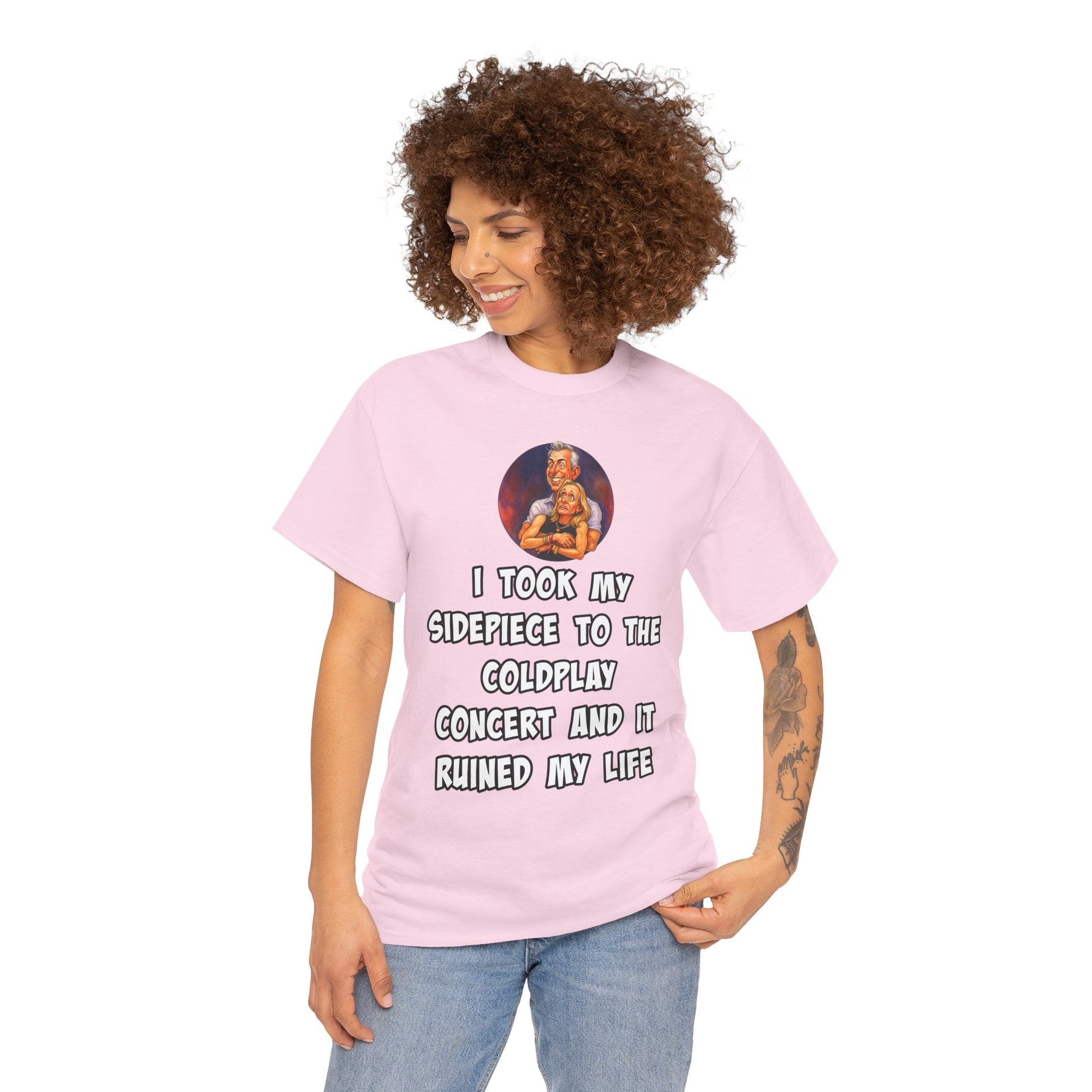 Funny CEO Concert Shirt – “I Took My Sidepiece to the Coldplay Concert” Meme Tee – Gildan 5000