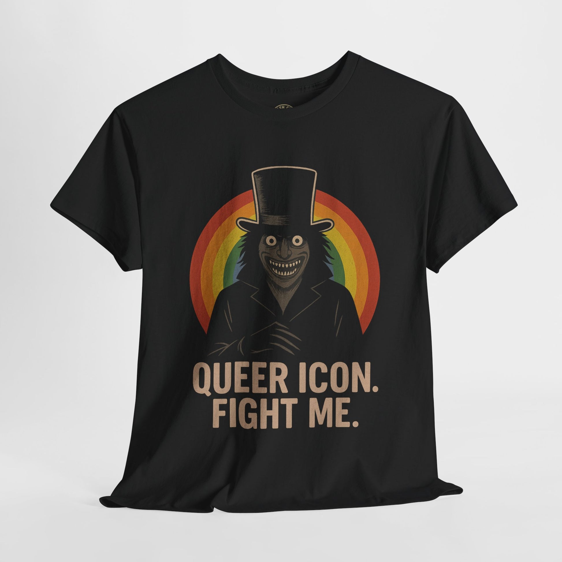 Queer Icon Fight Me Shirt – Babadook Parody Pride Tee – Funny LGBTQ Horror Graphic – Gildan 5000