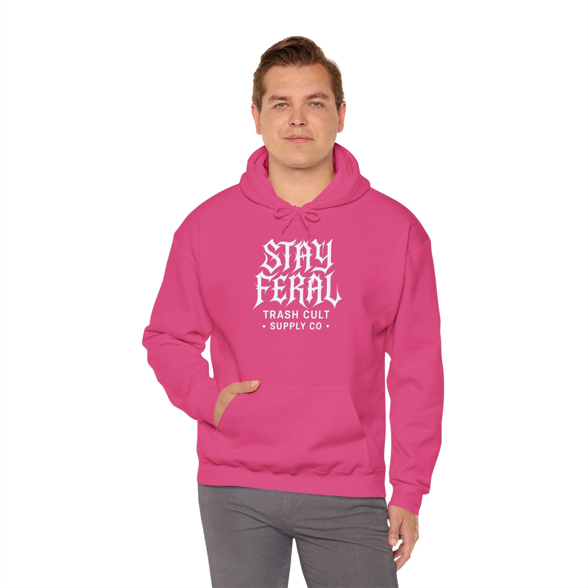 Stay Feral Gothic Hoodie – Trash Cult Supply Co Unisex Pullover