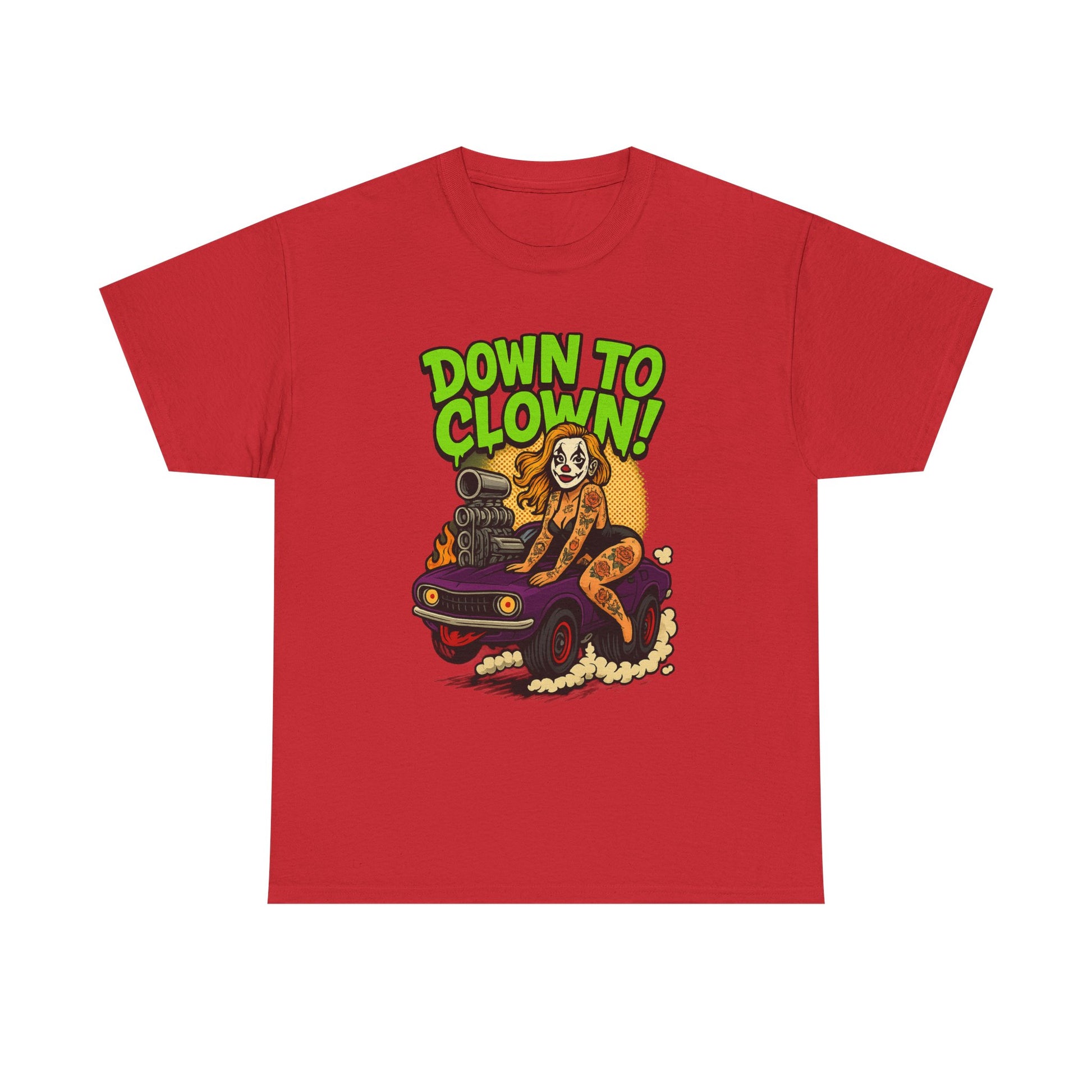 Unisex Graphic Tee | Down to Clown T-Shirt, Fun Statement Shirt, Casual Wear, Gift for Friends, Festivals, Halloween