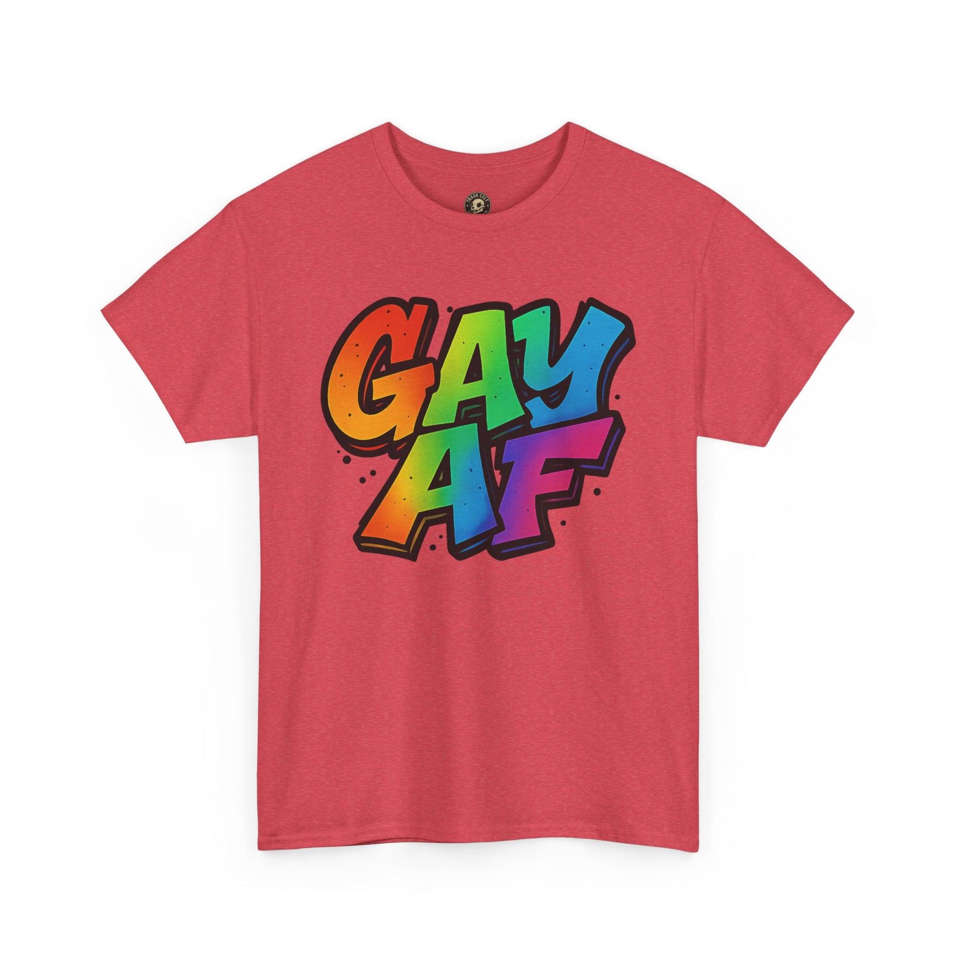 Pride Graphic Tee, Vibrant Gay AF Cotton T-Shirt, LGBTQ+ Celebration Wear, Fun Gift for Friends, Festival Fashion