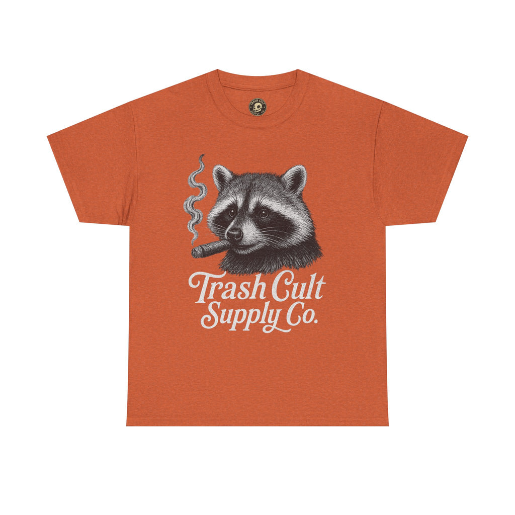 Monochrome Raccoon Cigar Shirt – Trash Cult Supply Co. | Gildan 5000 Tee