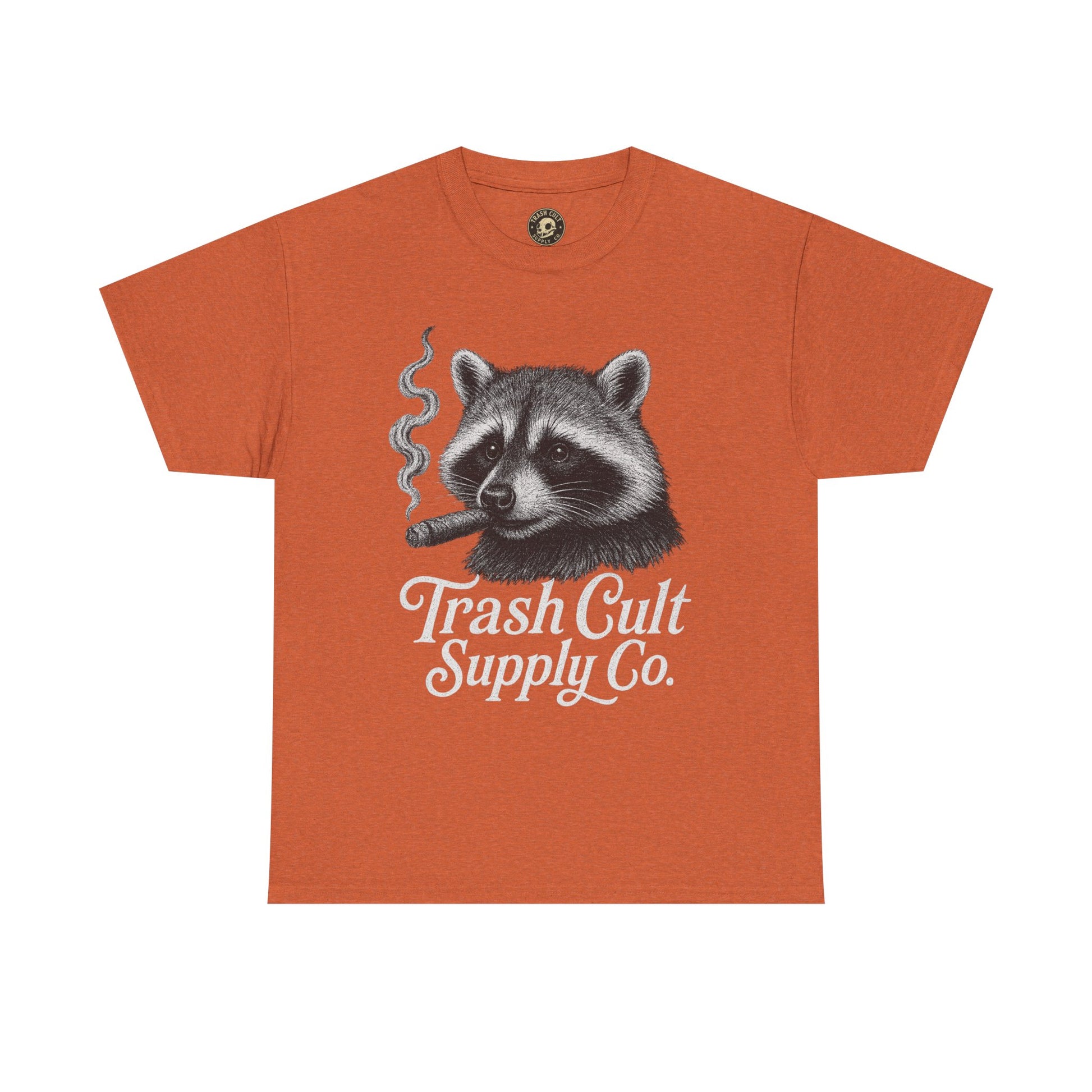 Monochrome Raccoon Cigar Shirt – Trash Cult Supply Co. | Gildan 5000 Tee