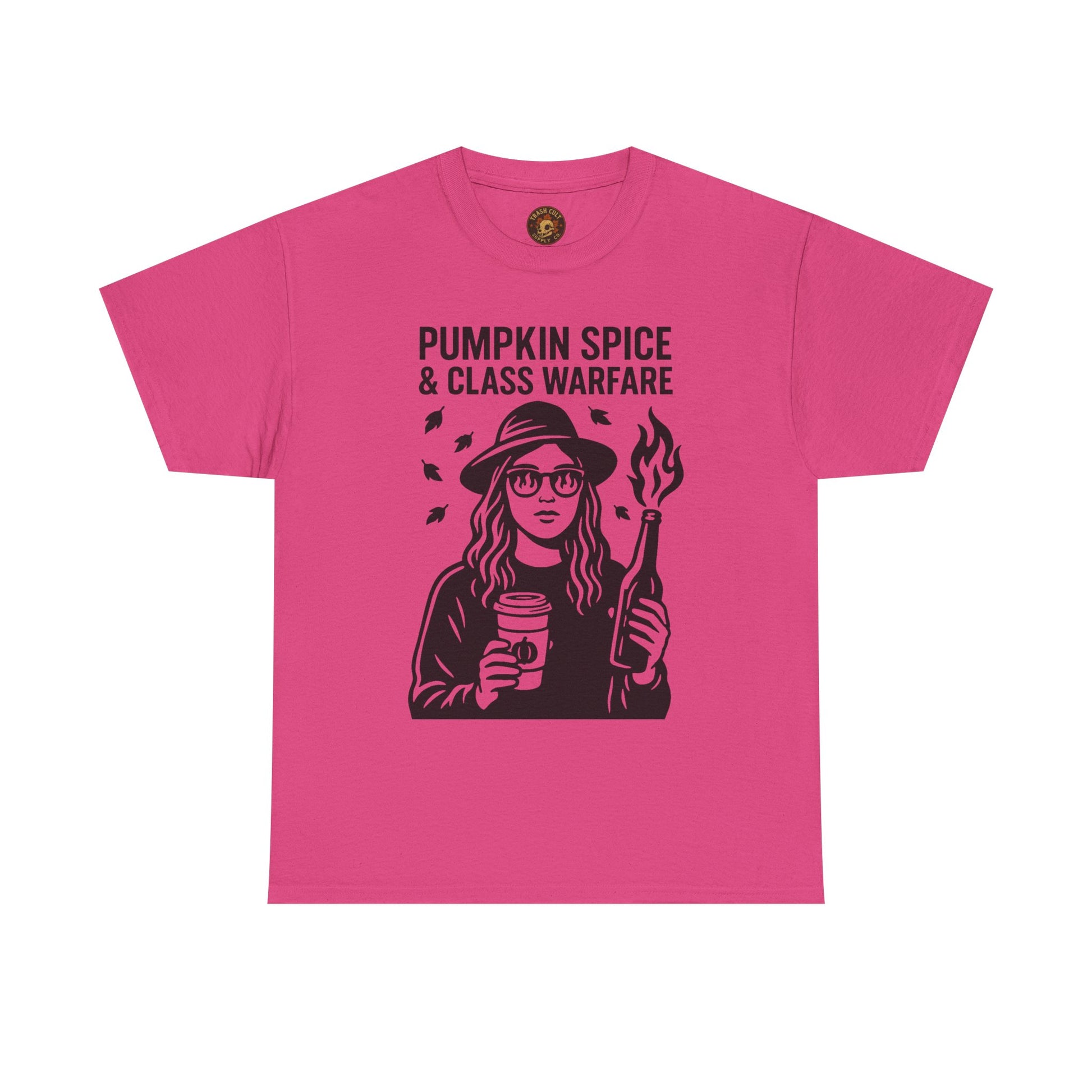 Pumpkin Spice & Class Warfare Shirt – Fall Riot Girl Graphic Tee – Fall of Humanity Collection – Trash Cult Supply Co.