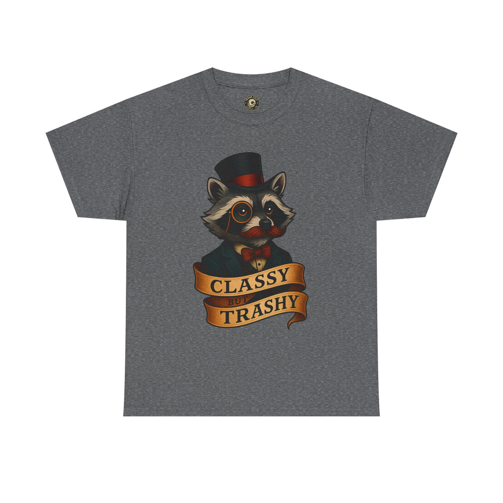 Classy Trashy Raccoon Tee, Unisex Heavy Cotton Tee, Funny Animal Shirt, Unique Gift, Casual Wear, Vintage Style T-Shirt