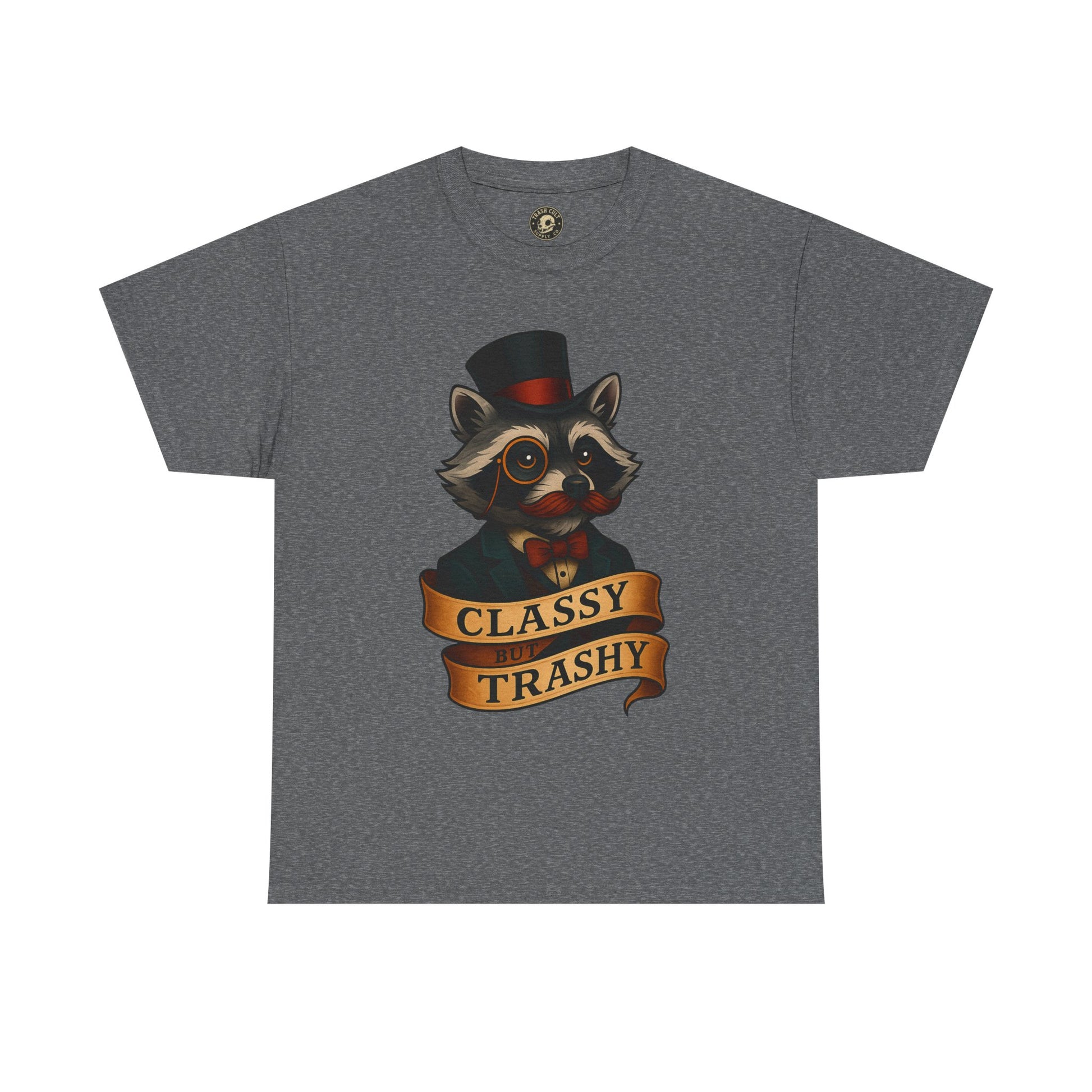 Classy Trashy Raccoon Tee, Unisex Heavy Cotton Tee, Funny Animal Shirt, Unique Gift, Casual Wear, Vintage Style T-Shirt