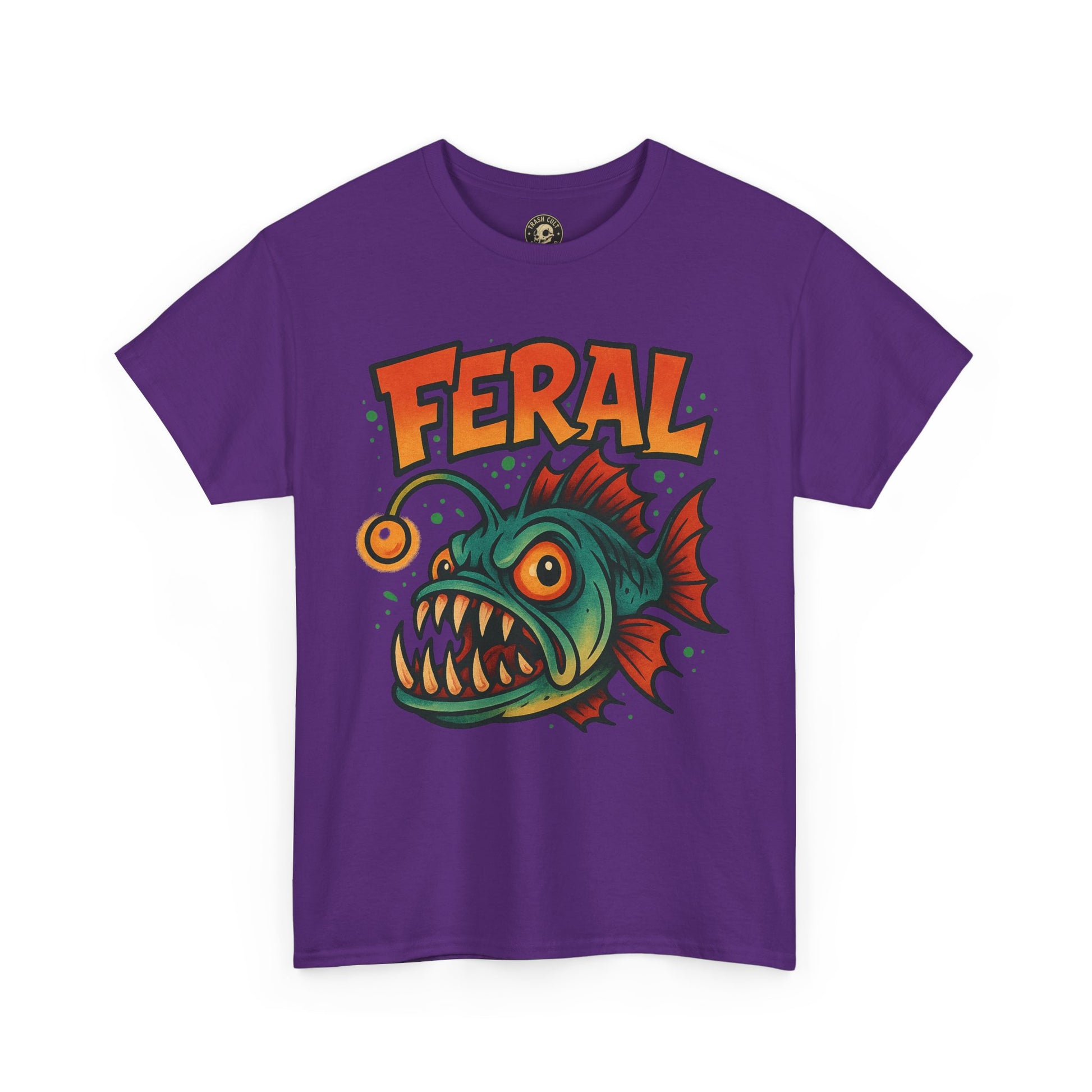 Feral Graphic Tee, Unisex Heavy Cotton Shirt, Edgy Apparel for Art Lovers, Perfect for Gifts and Casual Wear, Streetwear Fashion