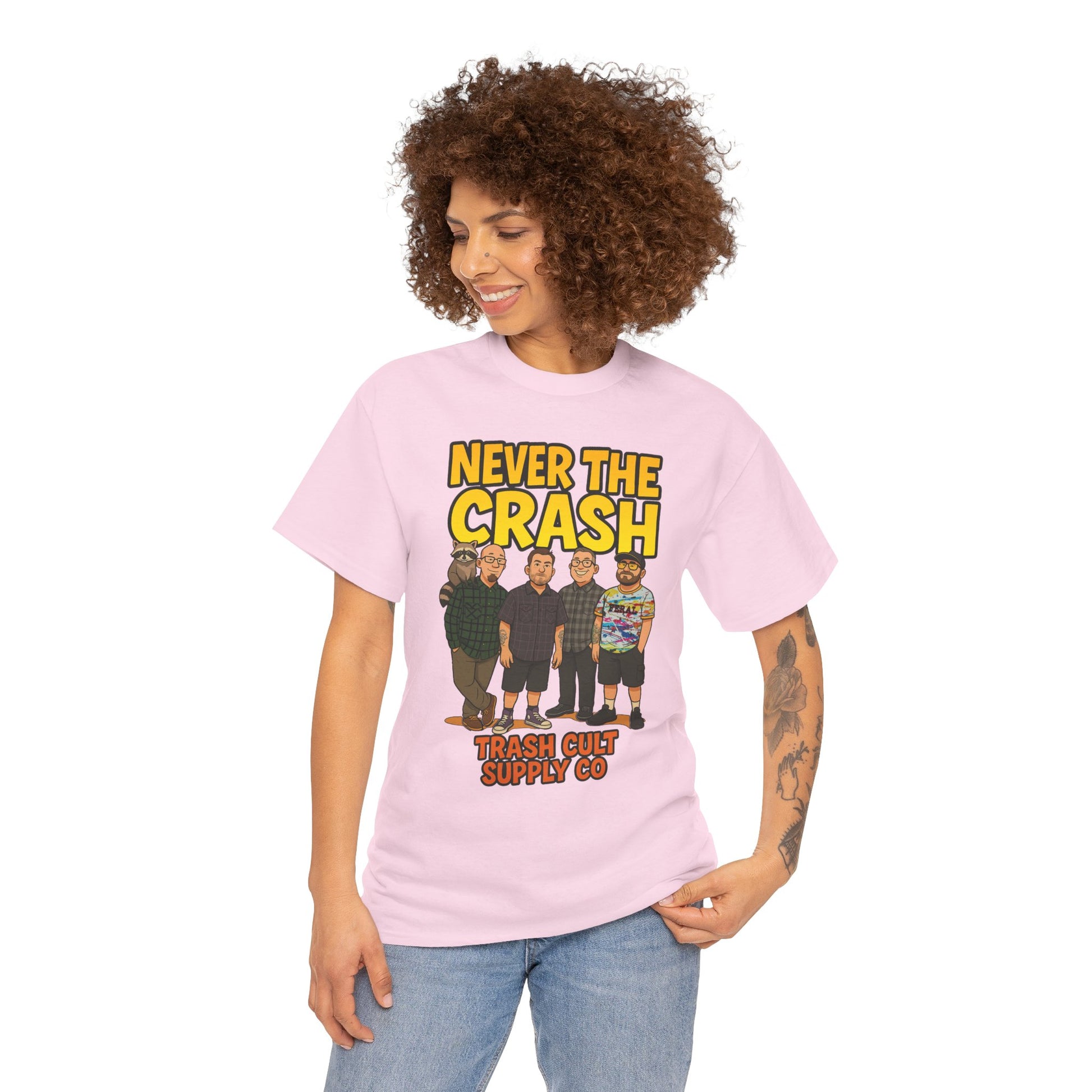 Never The Crash Band Shirt – Bold Graffiti Logo Tee - EXCLUSIVE | Gildan 5000