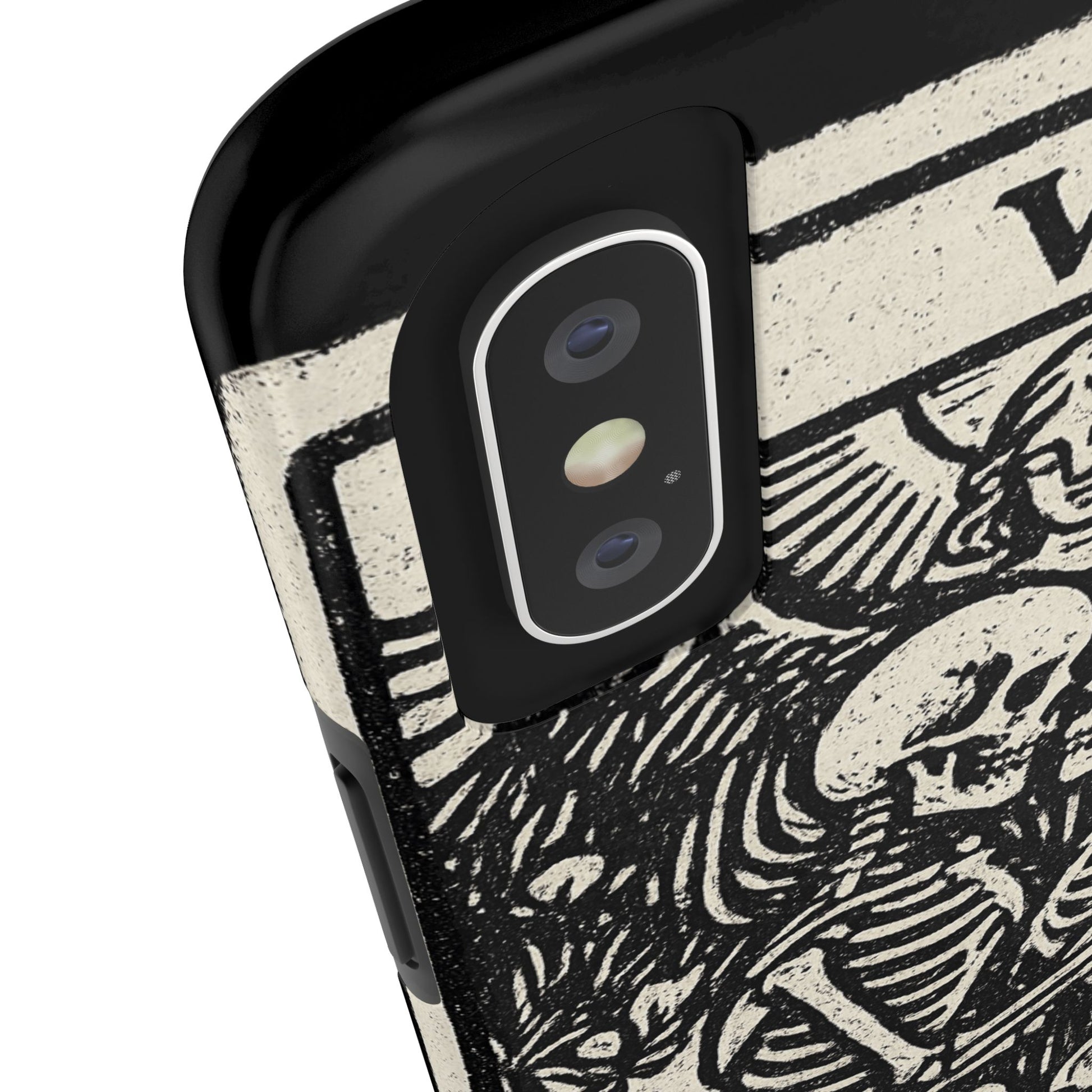 Tough Phone Case with Skeleton Lovers Design, Gothic Phone Cover, Unique Couples Gift, Halloween Accessory, Edgy Tech Design
