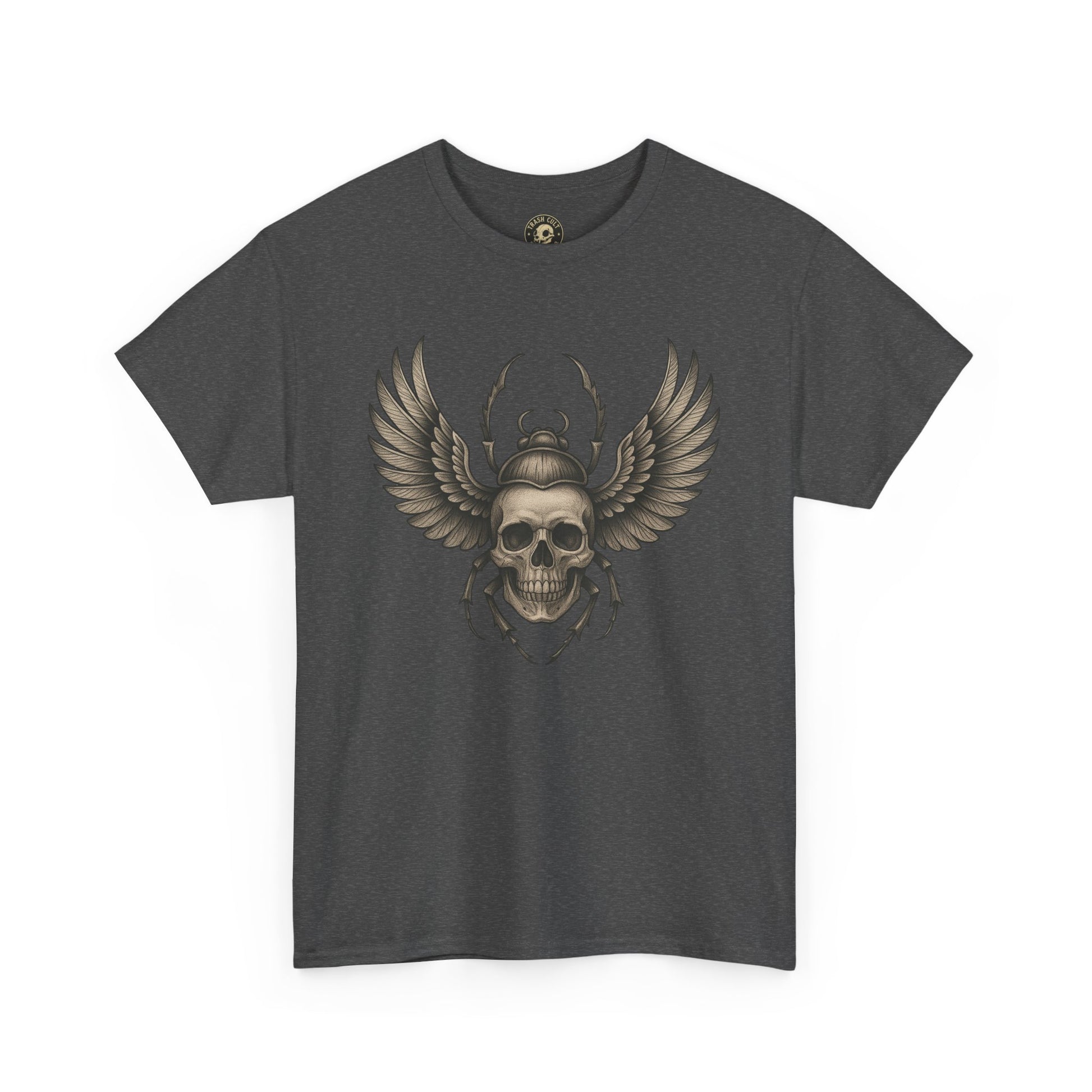 Winged Skull Scarab Shirt – Dark Gothic Beetle Graphic Tee – Gildan 5000 Unisex