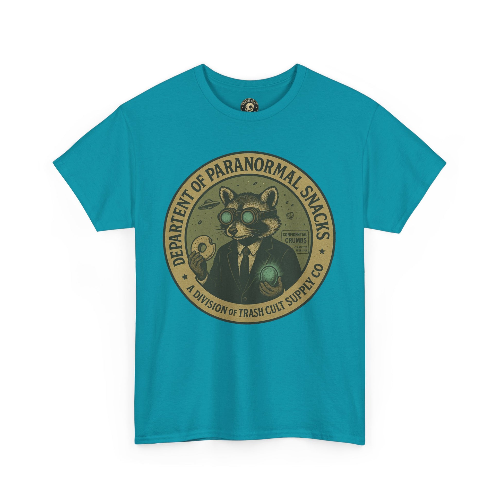 Department of Paranormal Snacks Shirt – Trash Cult Supply Co – Vintage Cryptid Division Tee – Gildan 5000
